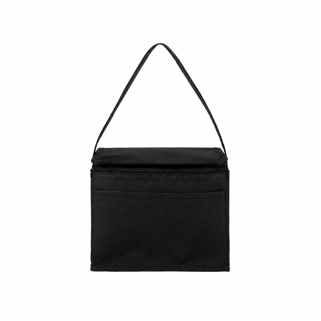 Zippered Storage Non-Woven Cooler Bag — Black