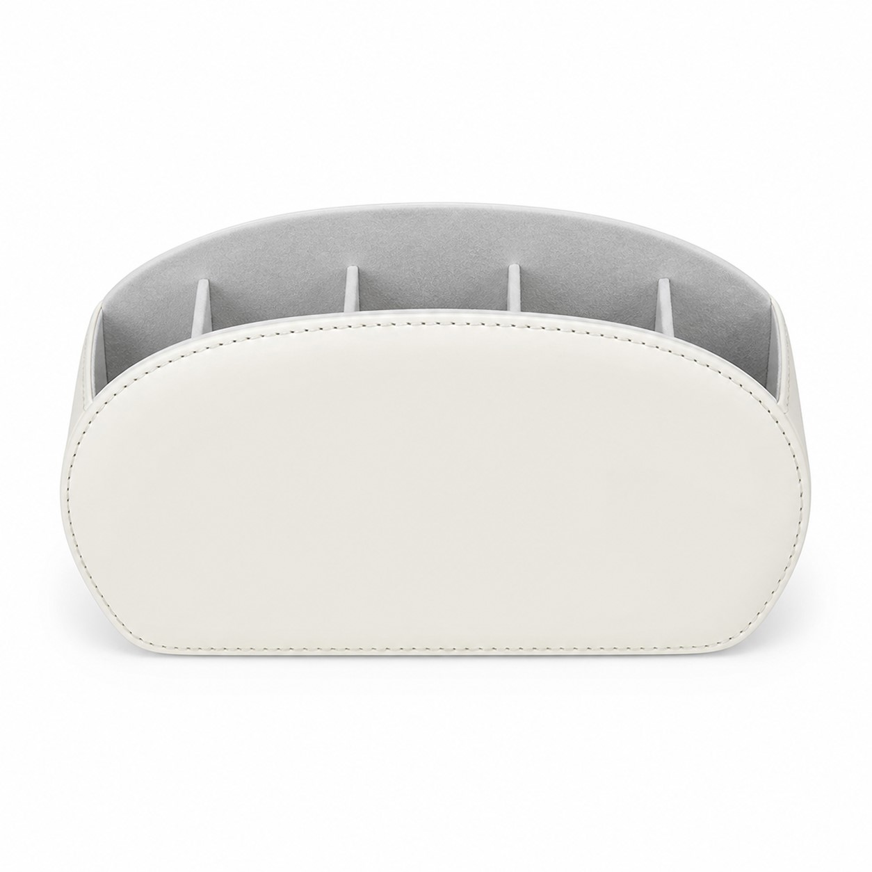 Five Section Oval Leather Desktop Caddy — view 2