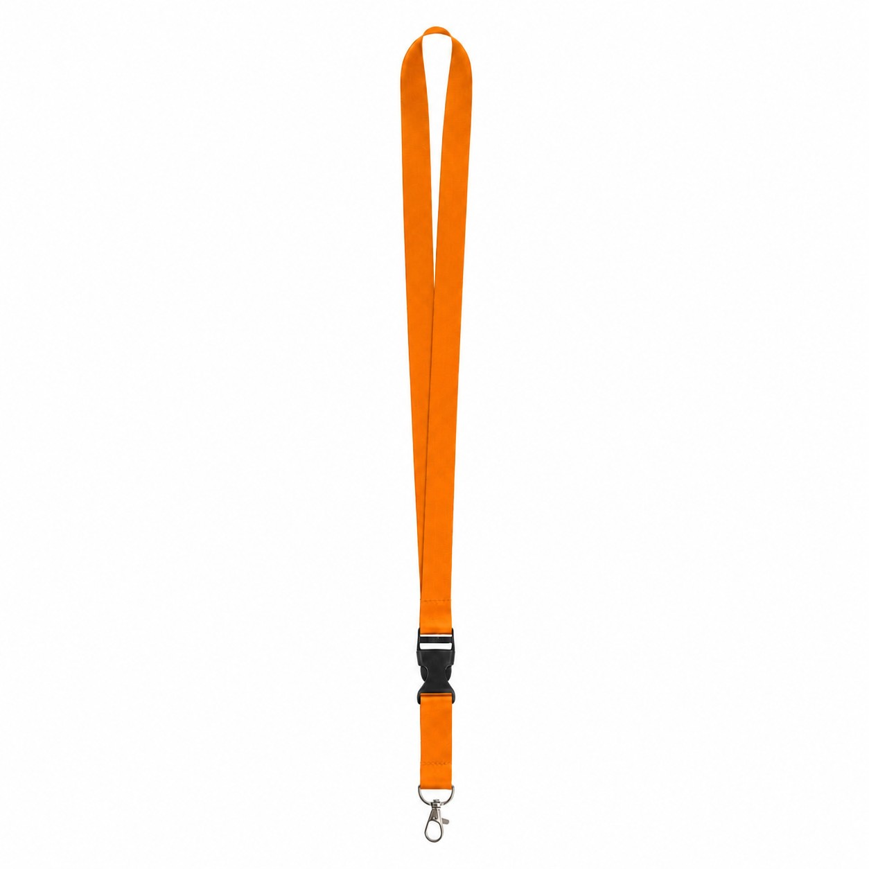 Polyester Badge Lanyard With Attachment Options — Orange