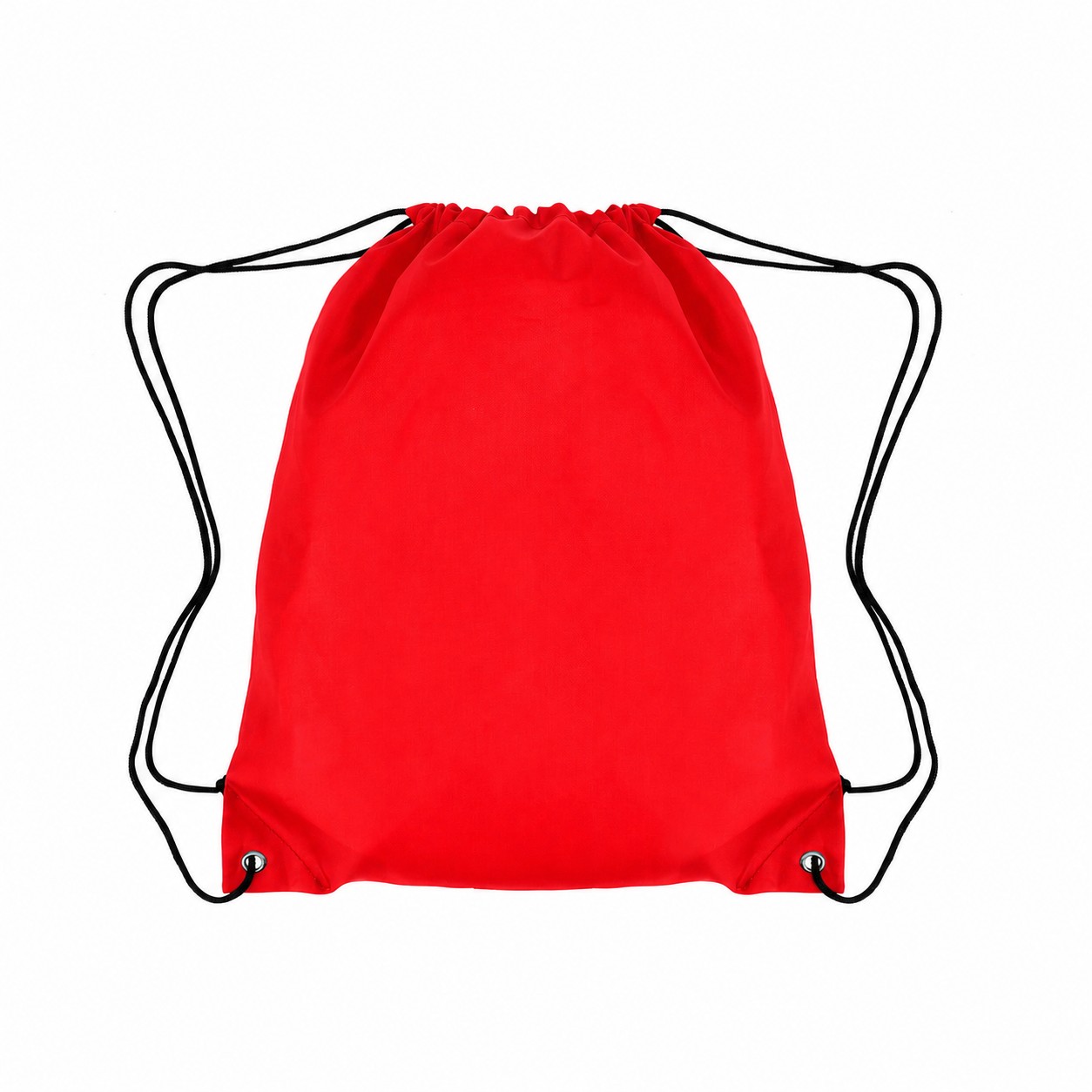 Drawcord Closure 210D Polyester Drawstring Bag — Red