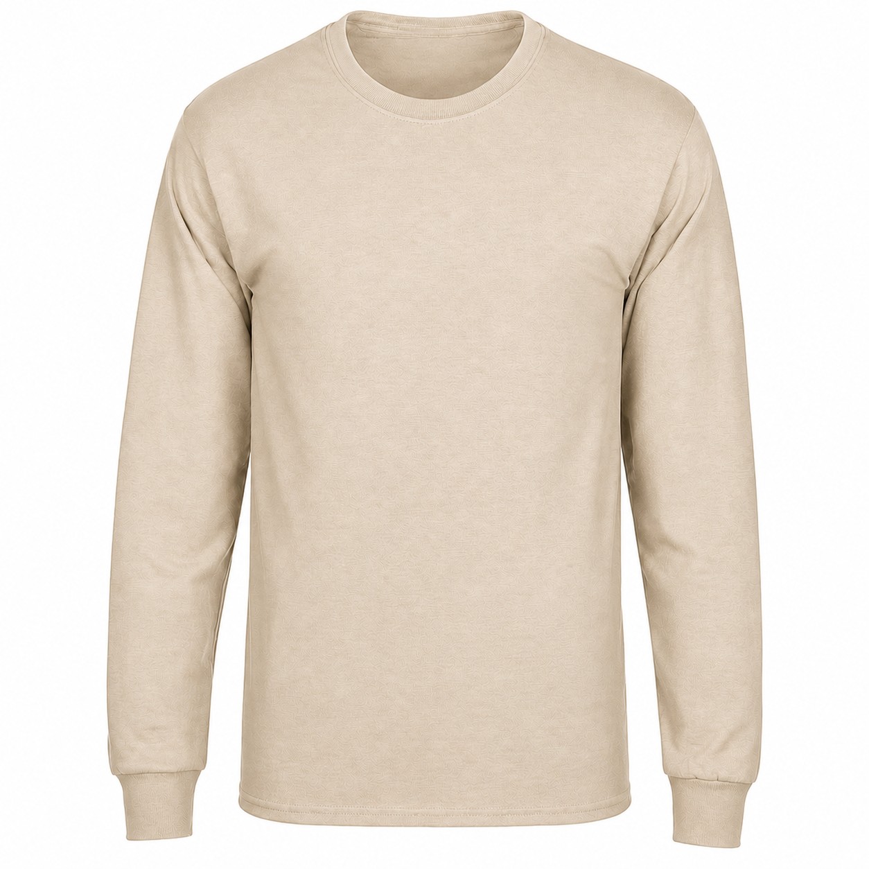 6-Ounce Cotton Long Sleeve Shirt — Beige