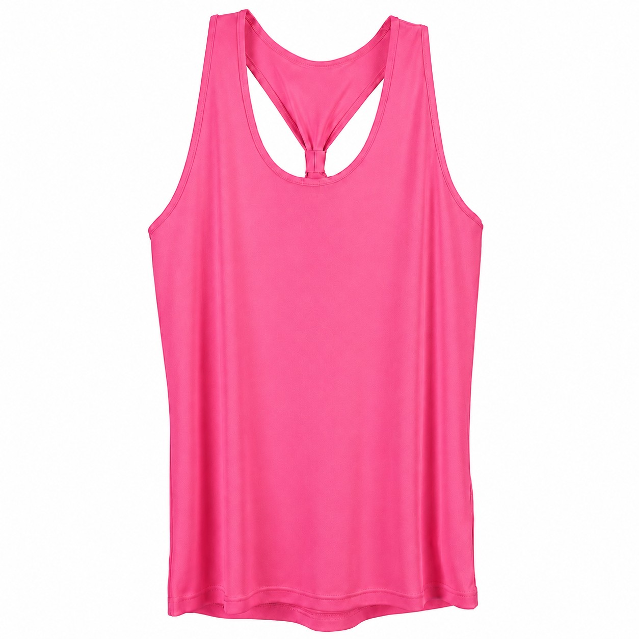 Ladies Knot Back Recycled Polyester Tank — Pink