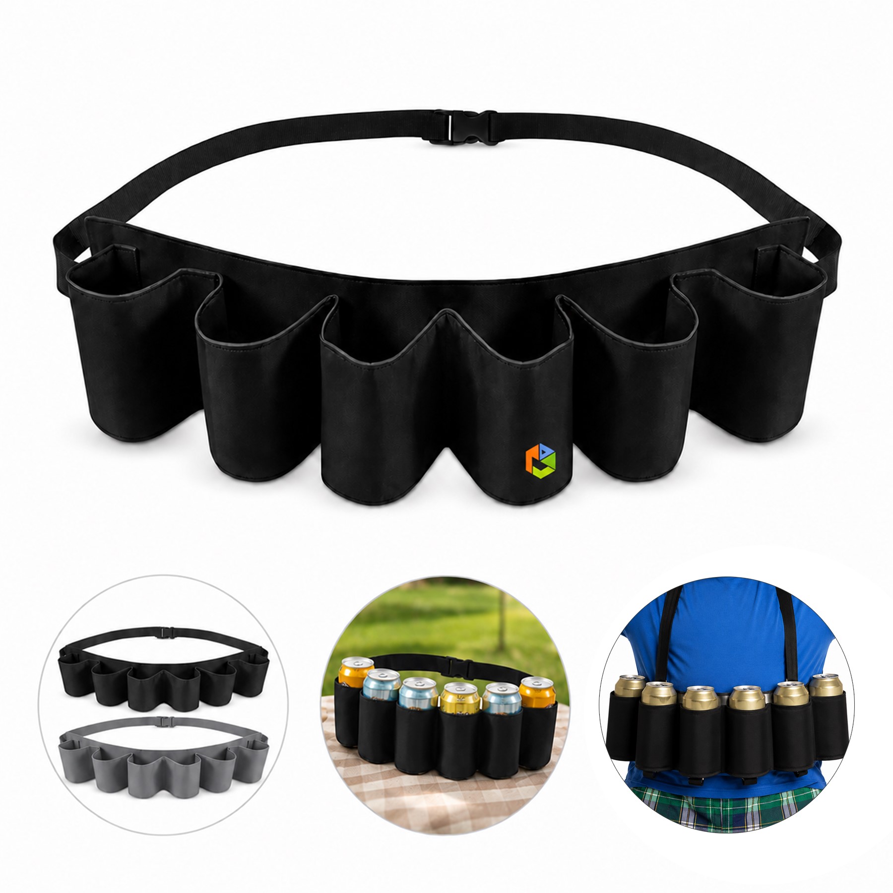 Adjustable Oxford Beverage Holster Belt