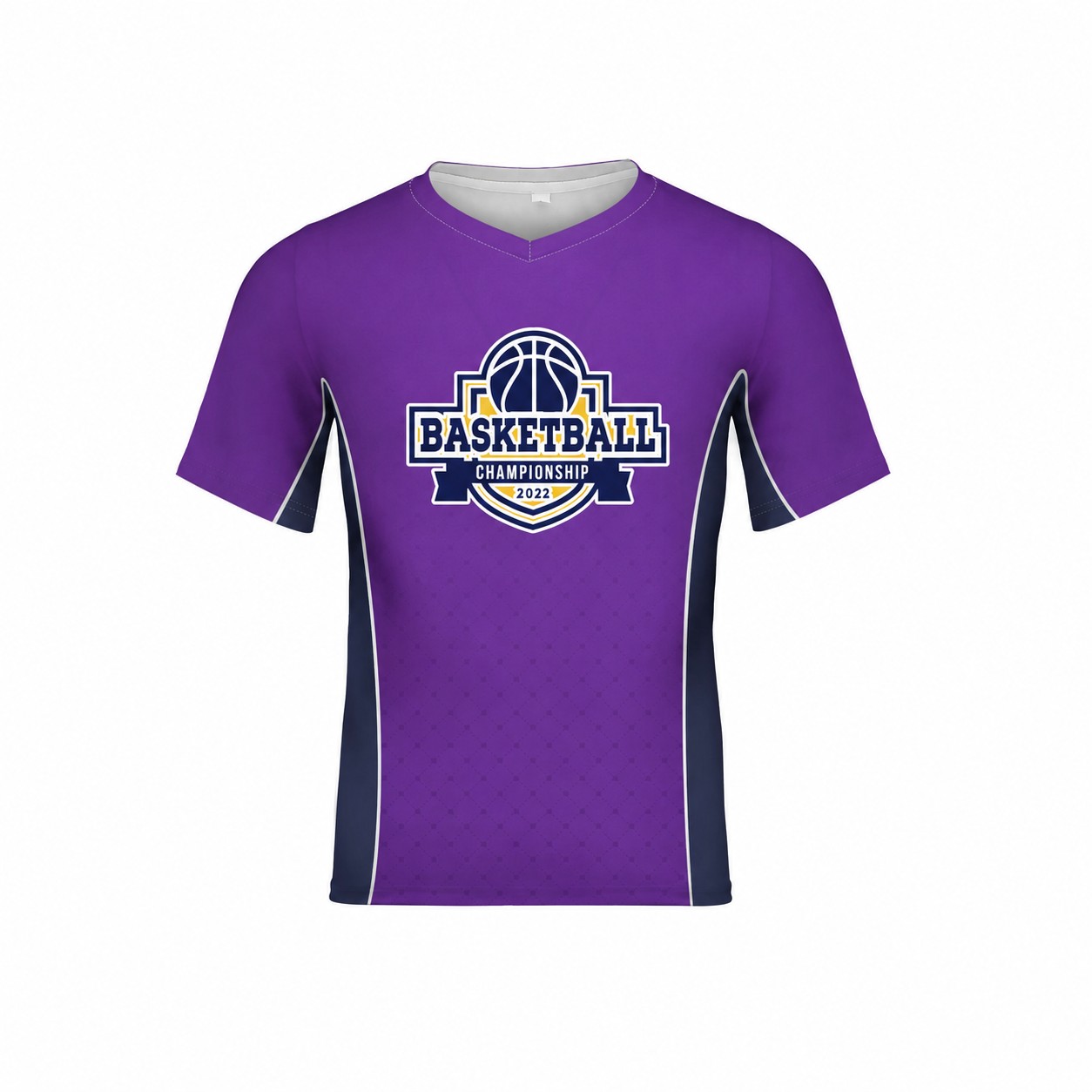 Moisture-Wicking Polyester Crew Neck T-Shirt — Purple