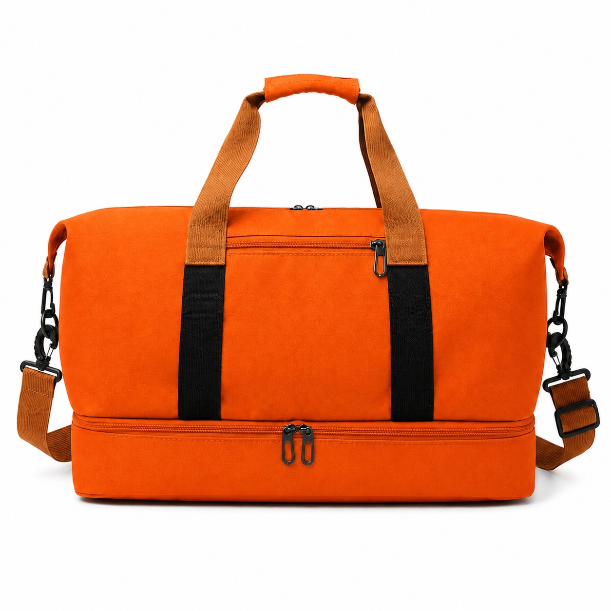 18.1-Inch Shoe Compartment Duffel Bag — Orange