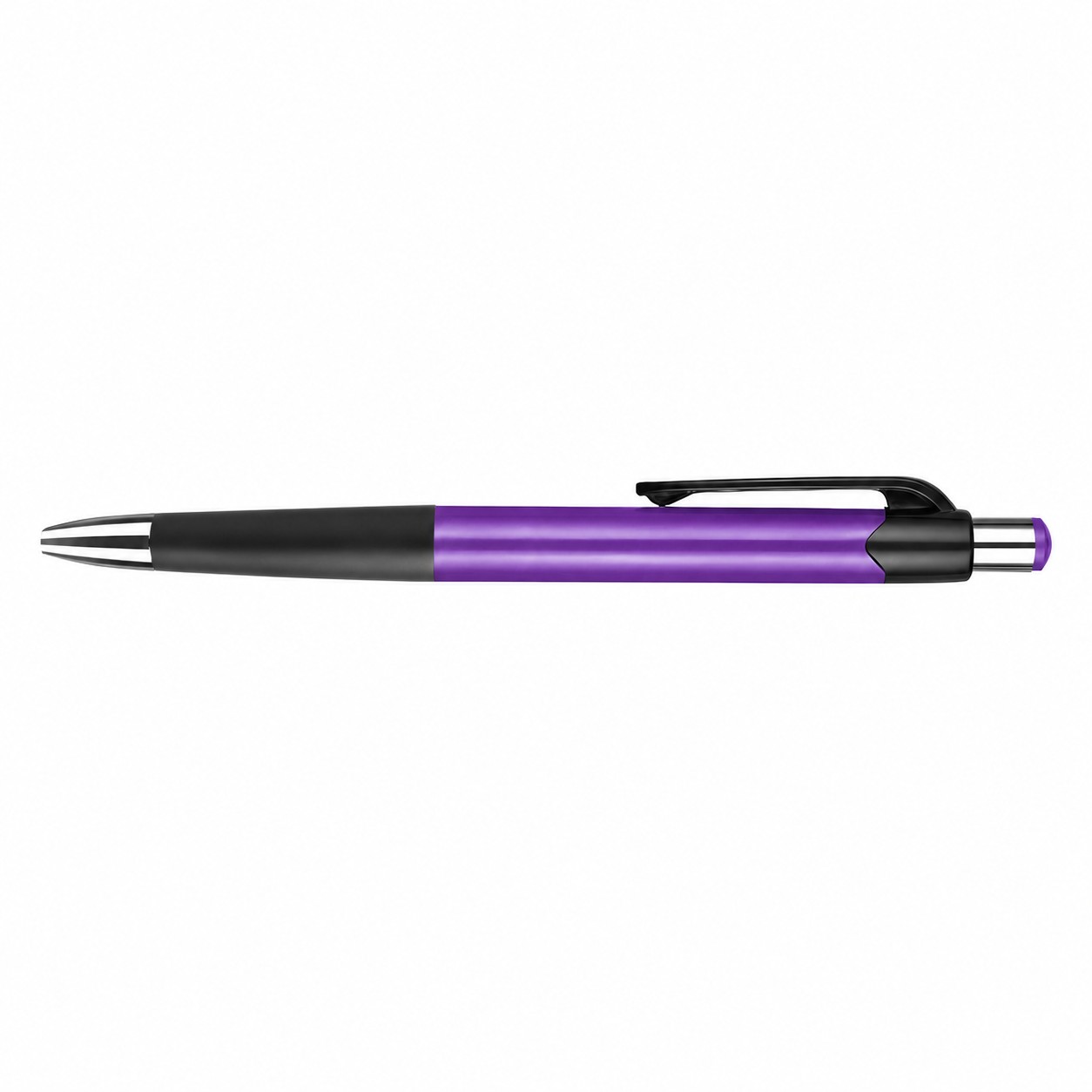Smooth Plastic Click Ballpoint Pen — Purple
