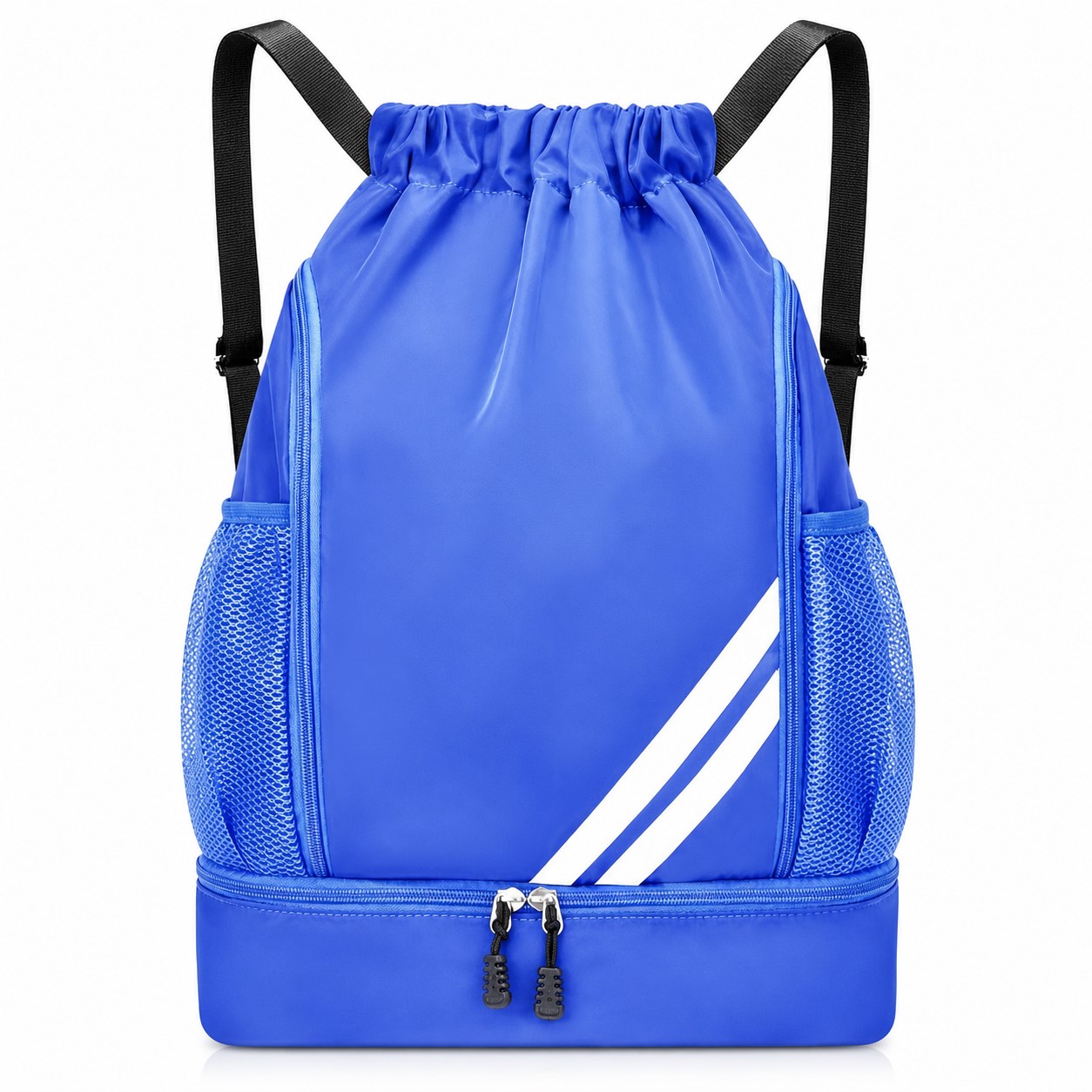 Oxford Drawstring Backpack With Mesh Side Pockets — view 2