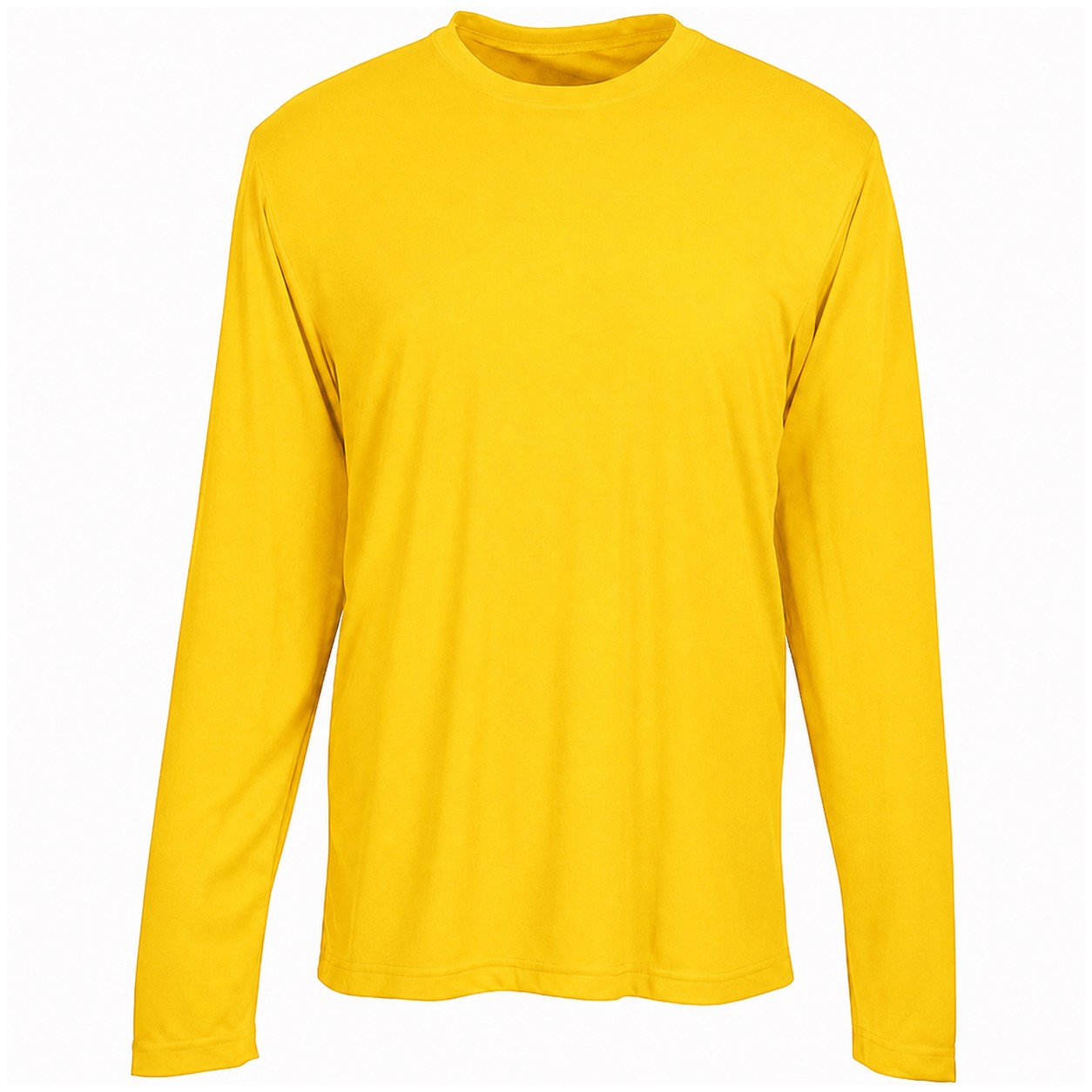 Polyester Long Sleeve Team Shirt — Yellow
