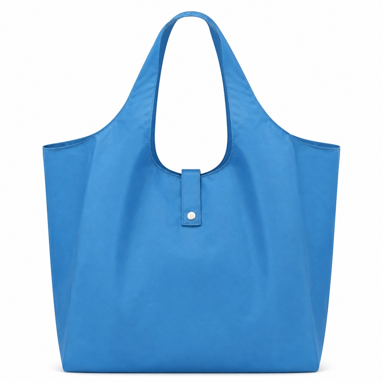 Snap Closure Packable Polyester Grocery Tote — view 2