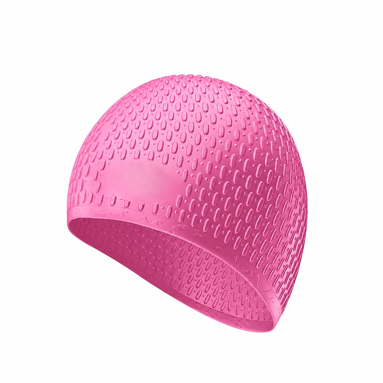 Water Drop Silicone Swim Cap — Pink