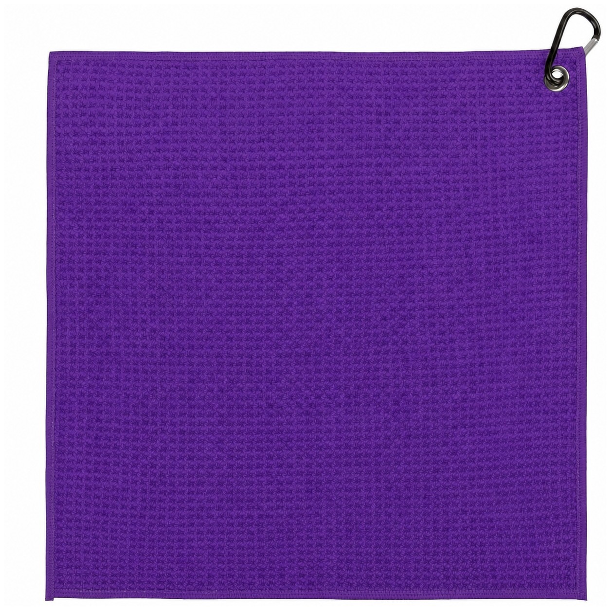 Waffle Polyester Golf Towel — Purple