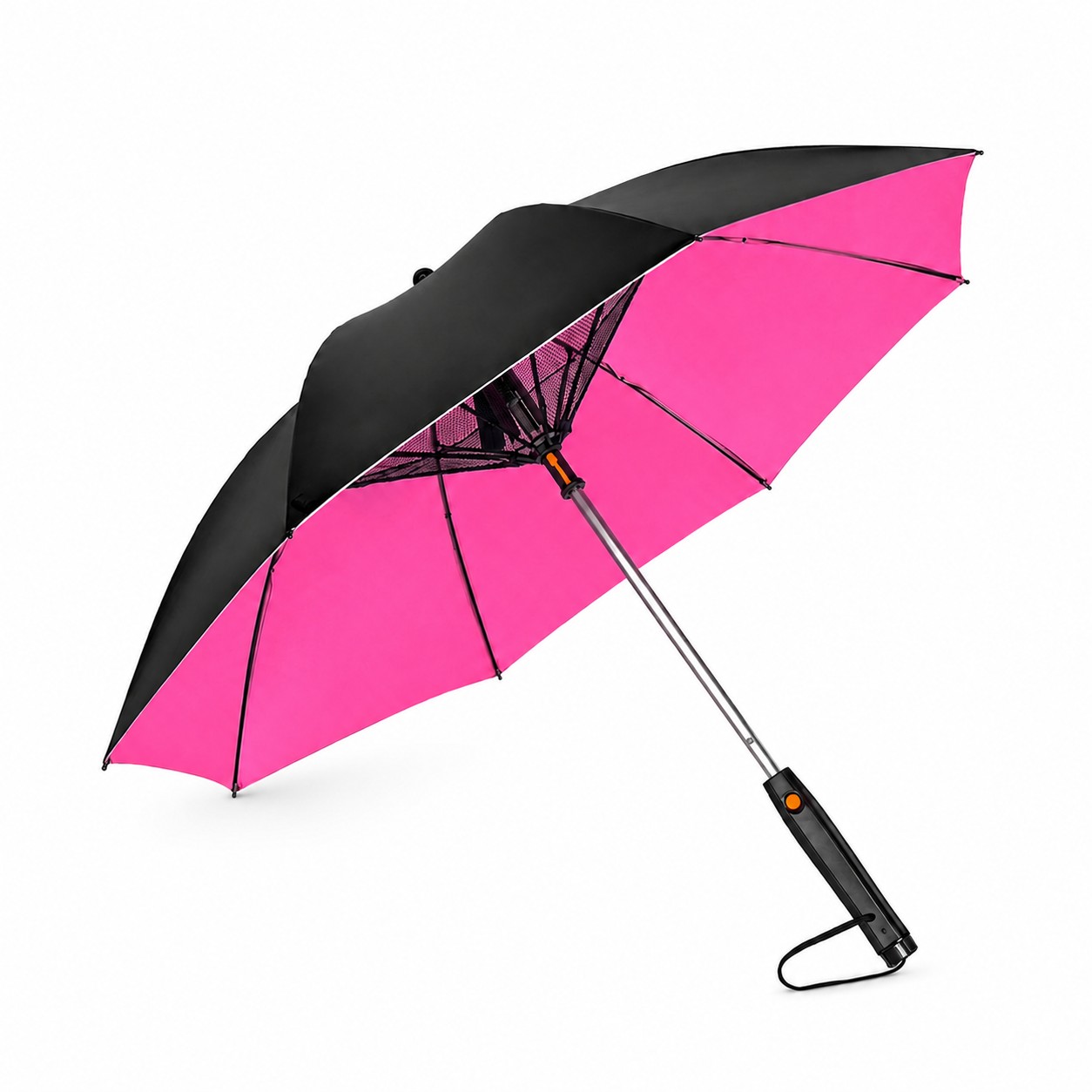 Cooling Fan Mist Umbrella — Pink