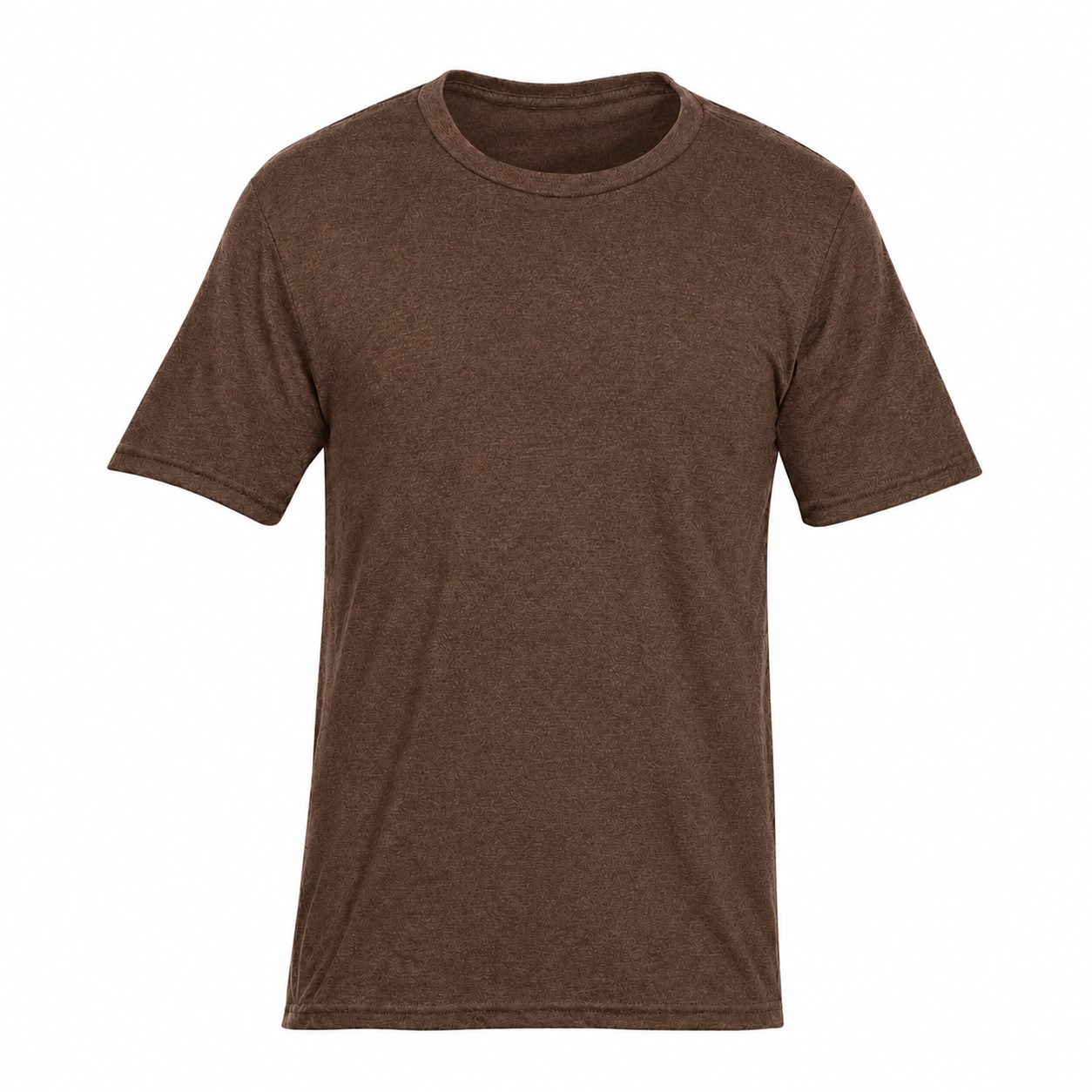 Blend Cotton Polyester Tee — Brown
