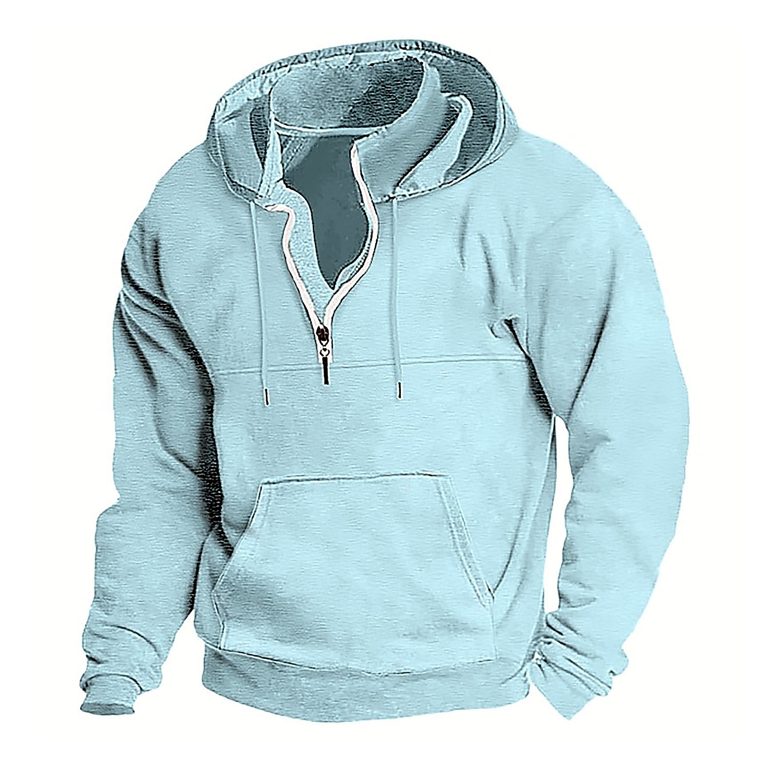 Slim Quarter Zip Hooded Sweatshirt — view 2