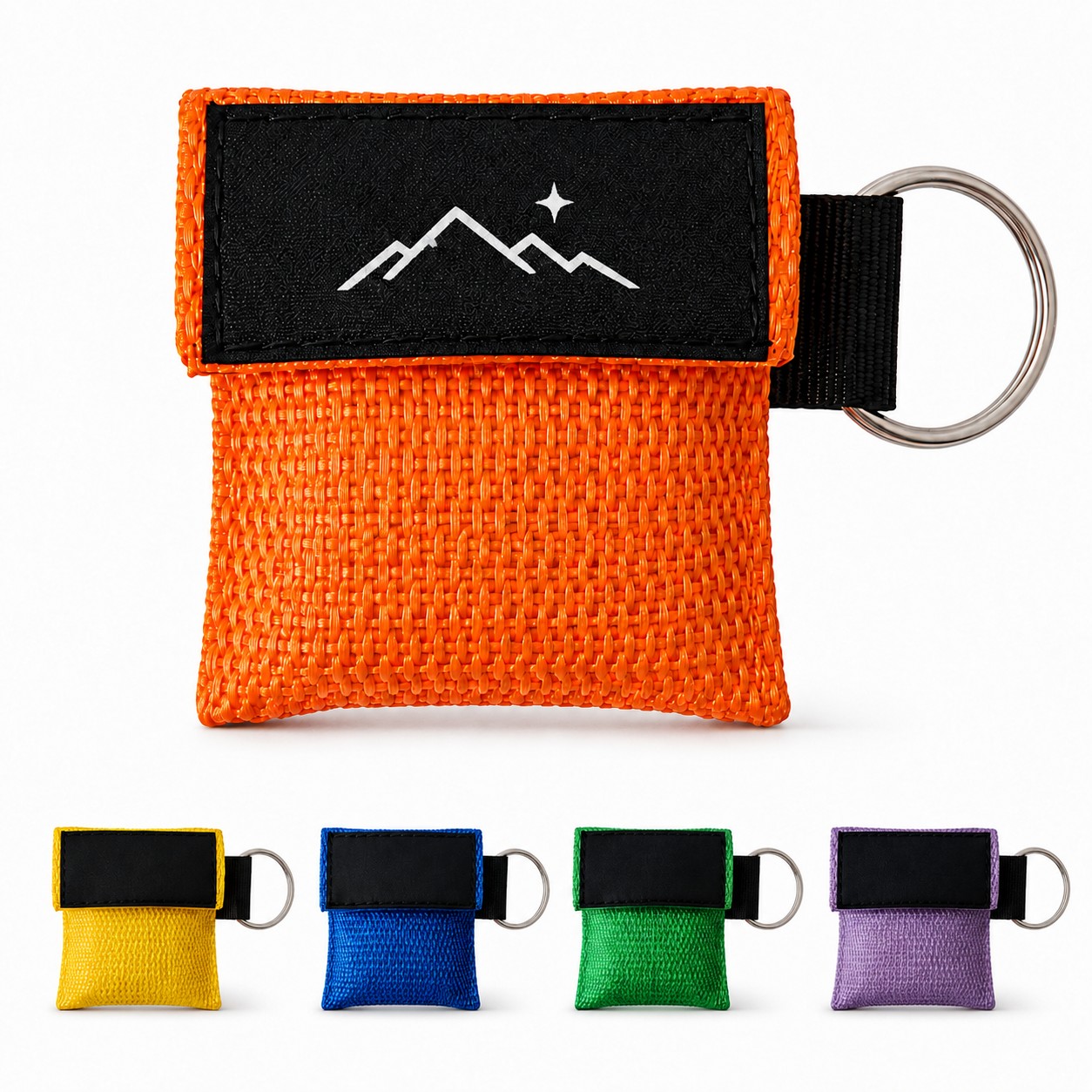 CPR Face Shield Keychain With Nylon Case