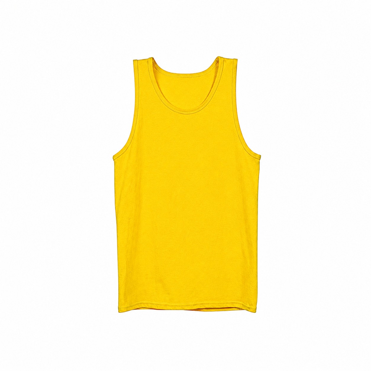 Classic Cotton Men's Tank Top — Yellow
