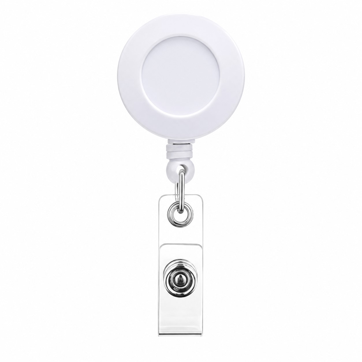 Compact Round ABS Badge Reel With Belt Clip — view 2