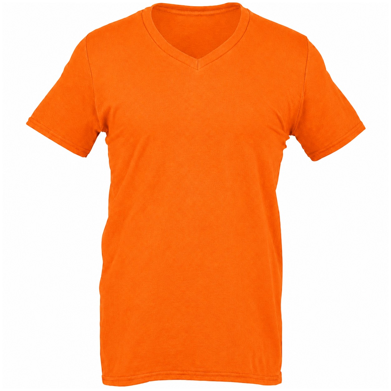 Soft Cotton V Neck T Shirt — Orange