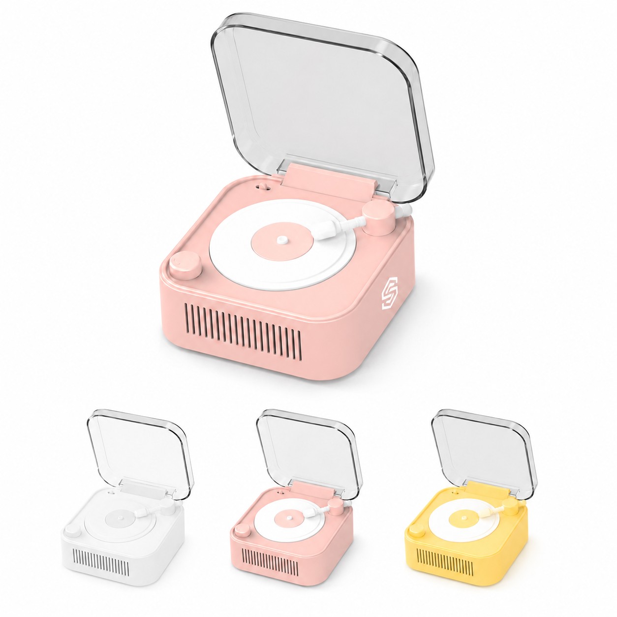 Retro Rotating Disc Bluetooth Speaker Clock