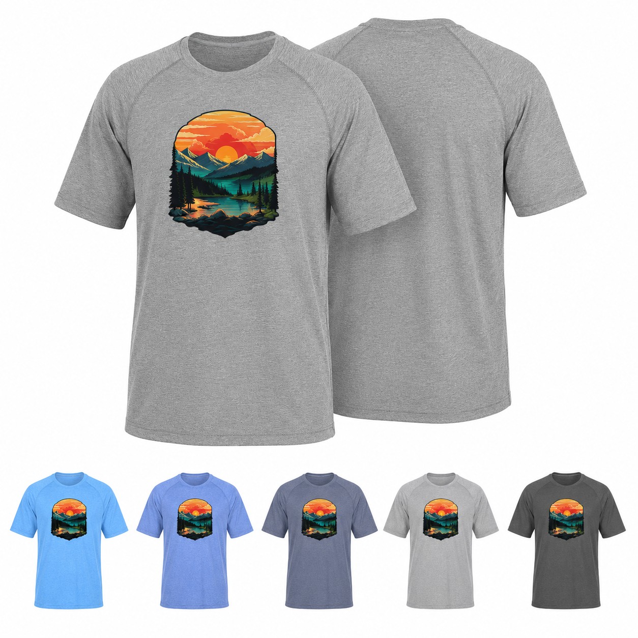 Men's Tri-Blend Moisture-Wicking Raglan T-Shirt