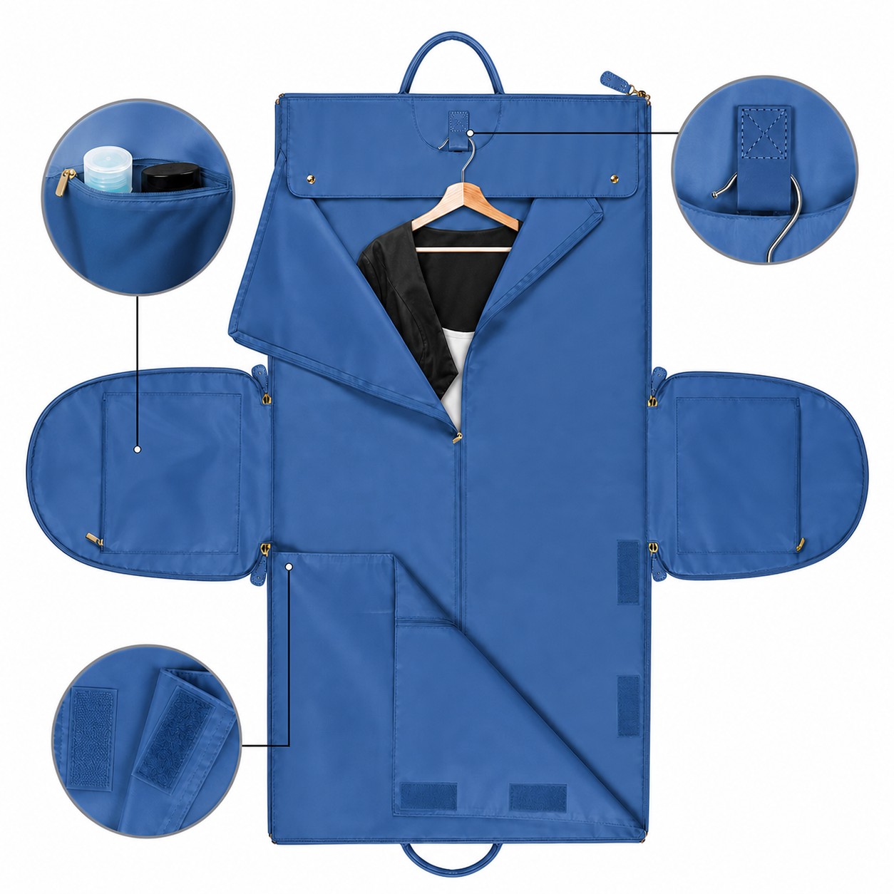 Convertible Garment Travel Bag — Blue