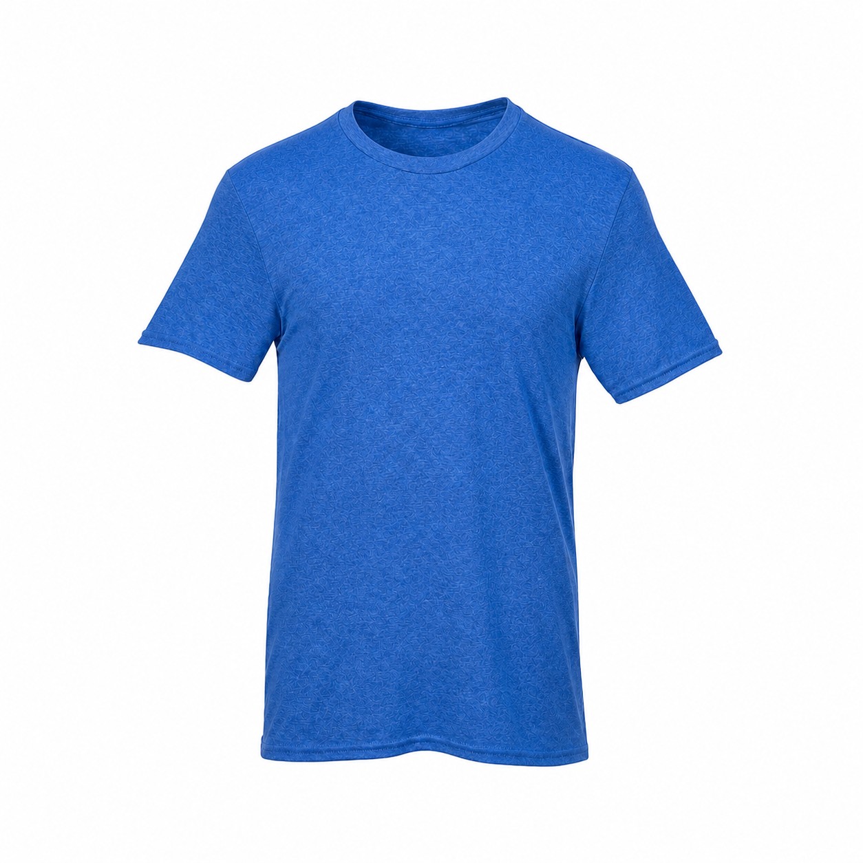Cotton Crewneck T Shirt — Blue