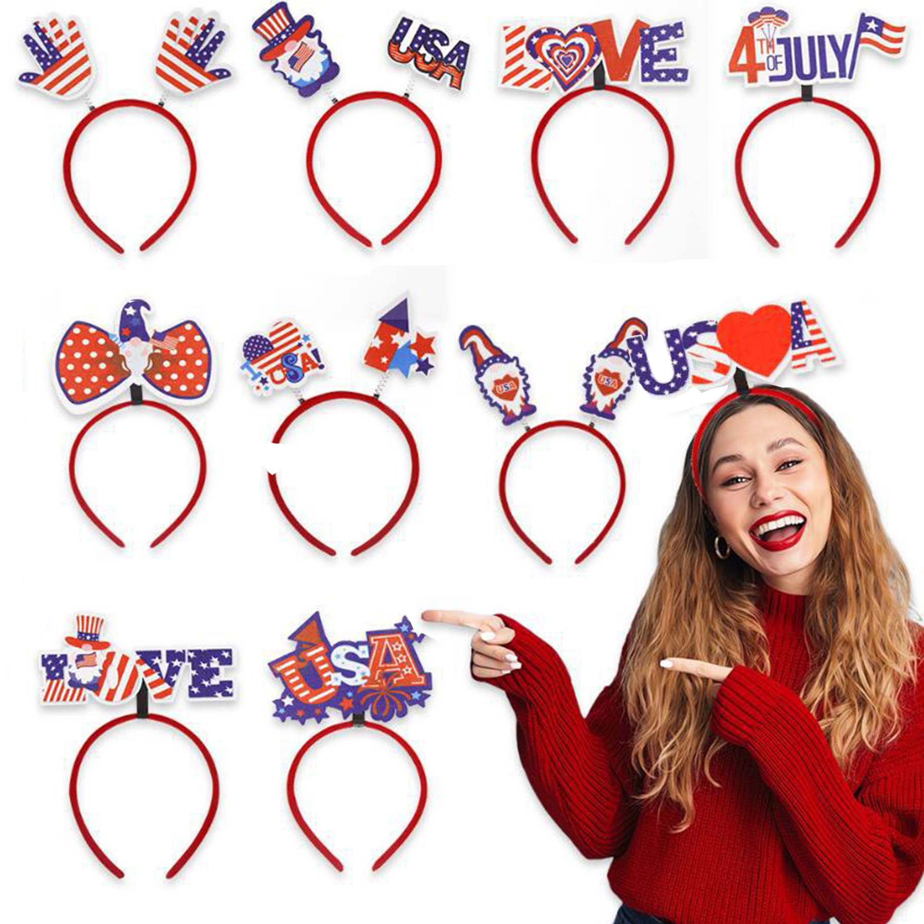 Flag Love Sign Hair Headband