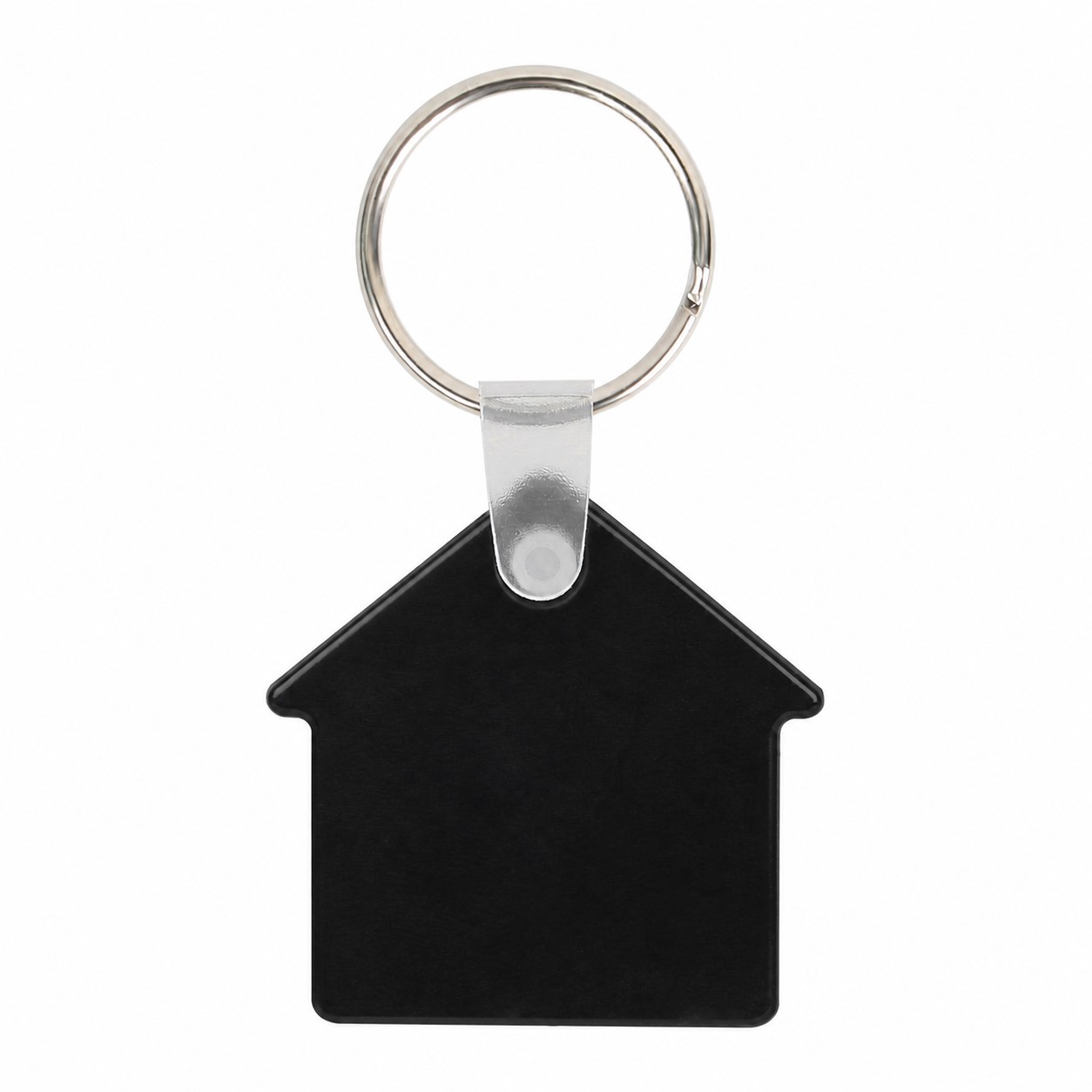 House Shape PVC Key Tag — Black