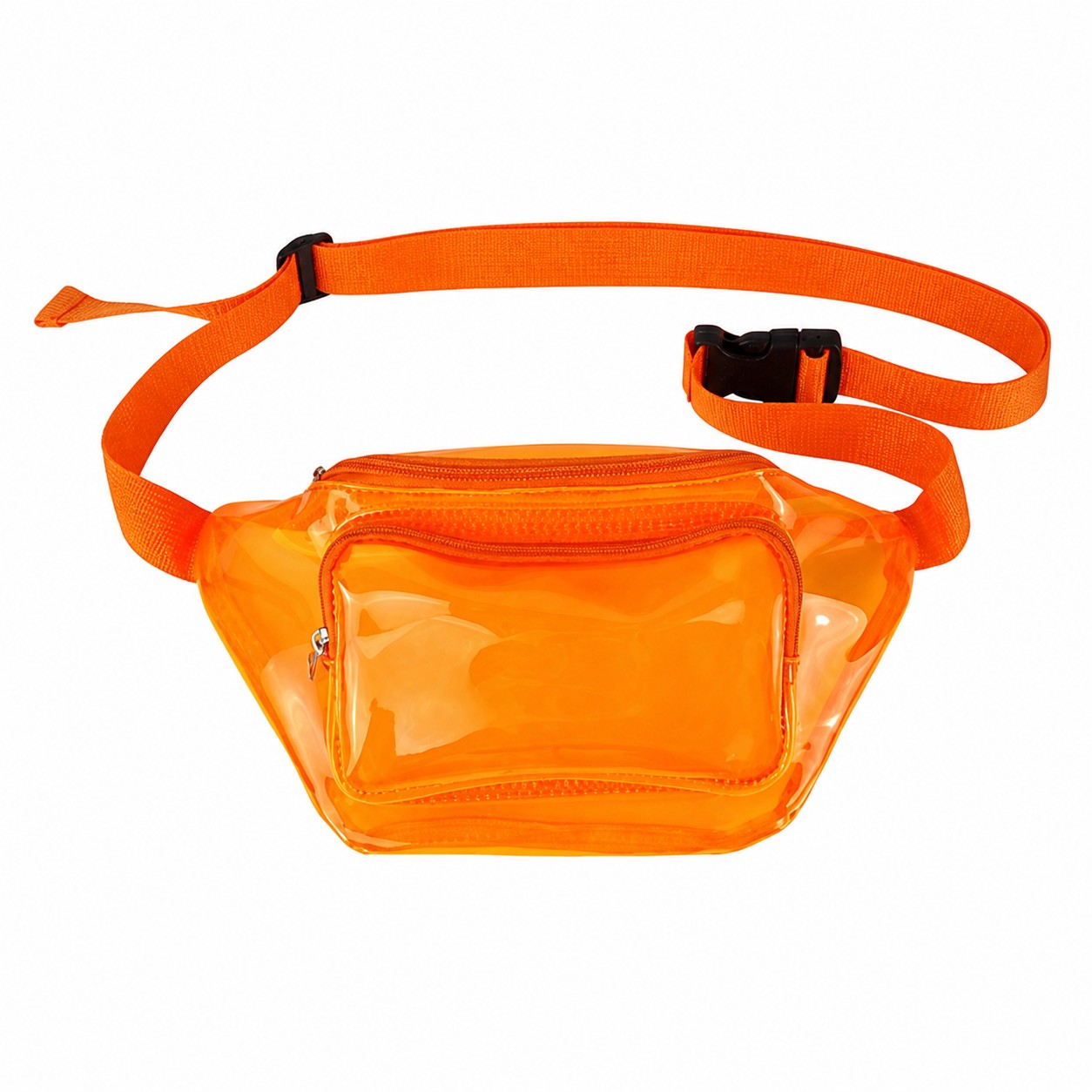 Transparent PVC Dual Zip Fitness Waist Bag — view 2