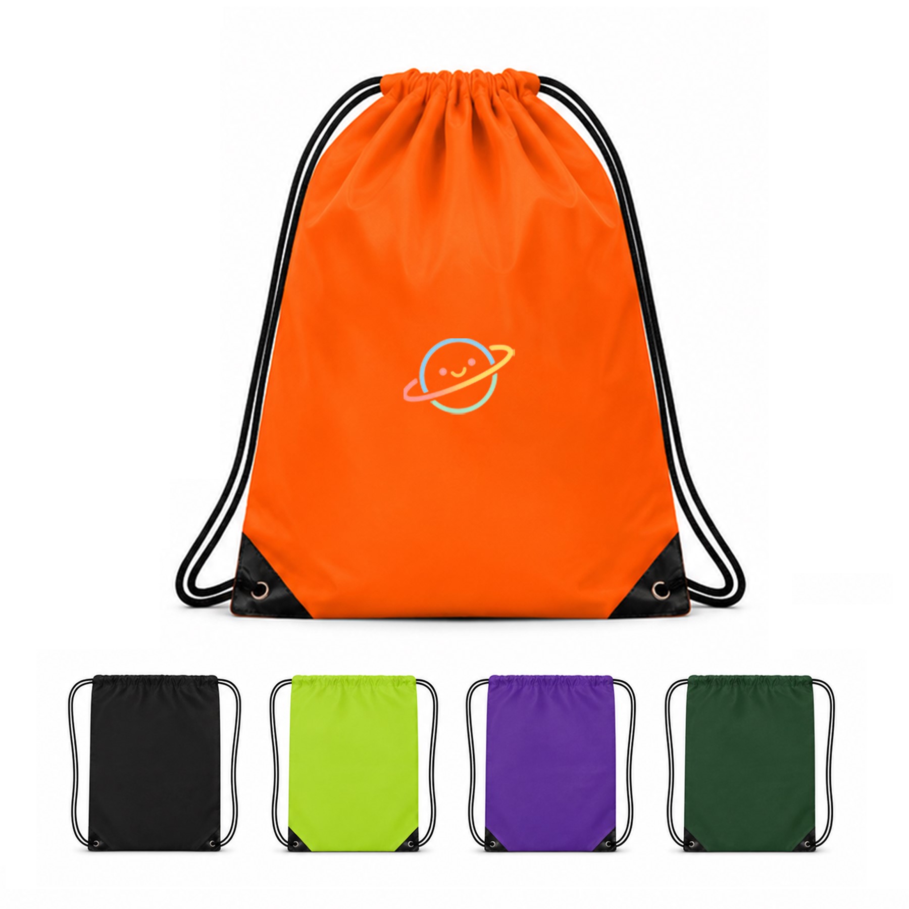 Compact Polyester Cinch Backpack — view 1
