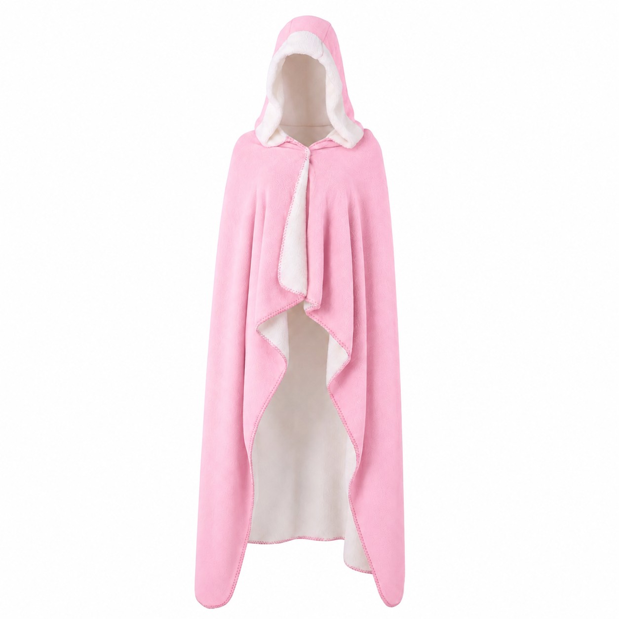 Hooded Sherpa Wearable Blanket — Pink