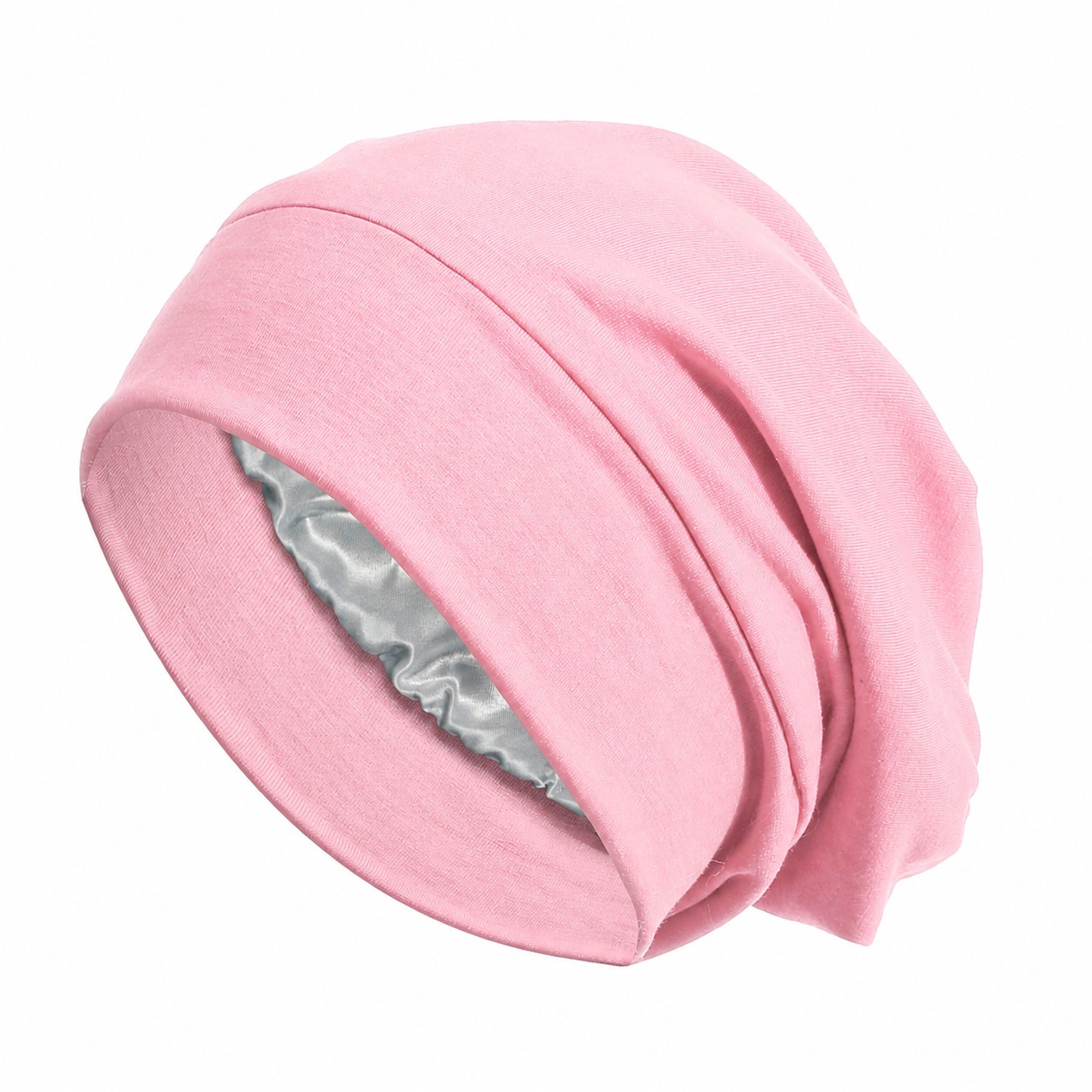 Polyester Soft Lining Sleep Bonnet — Pale Pink