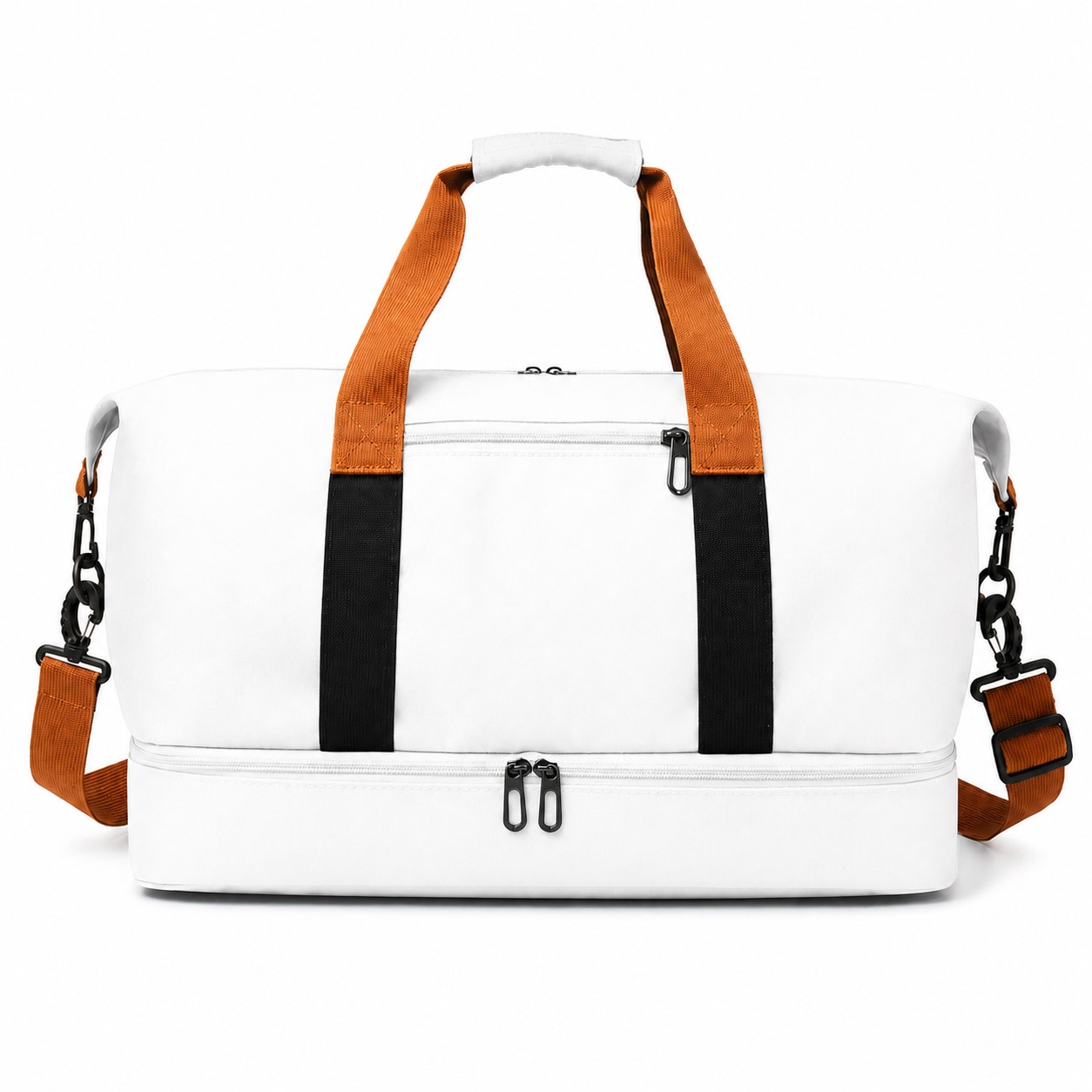 18.1-Inch Shoe Compartment Duffel Bag — White