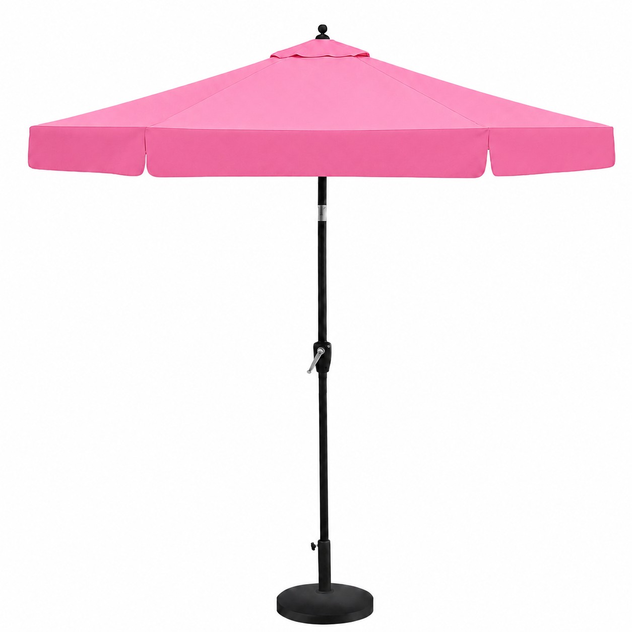 Aluminum Market Patio Umbrella With Auto Tilt — Pink