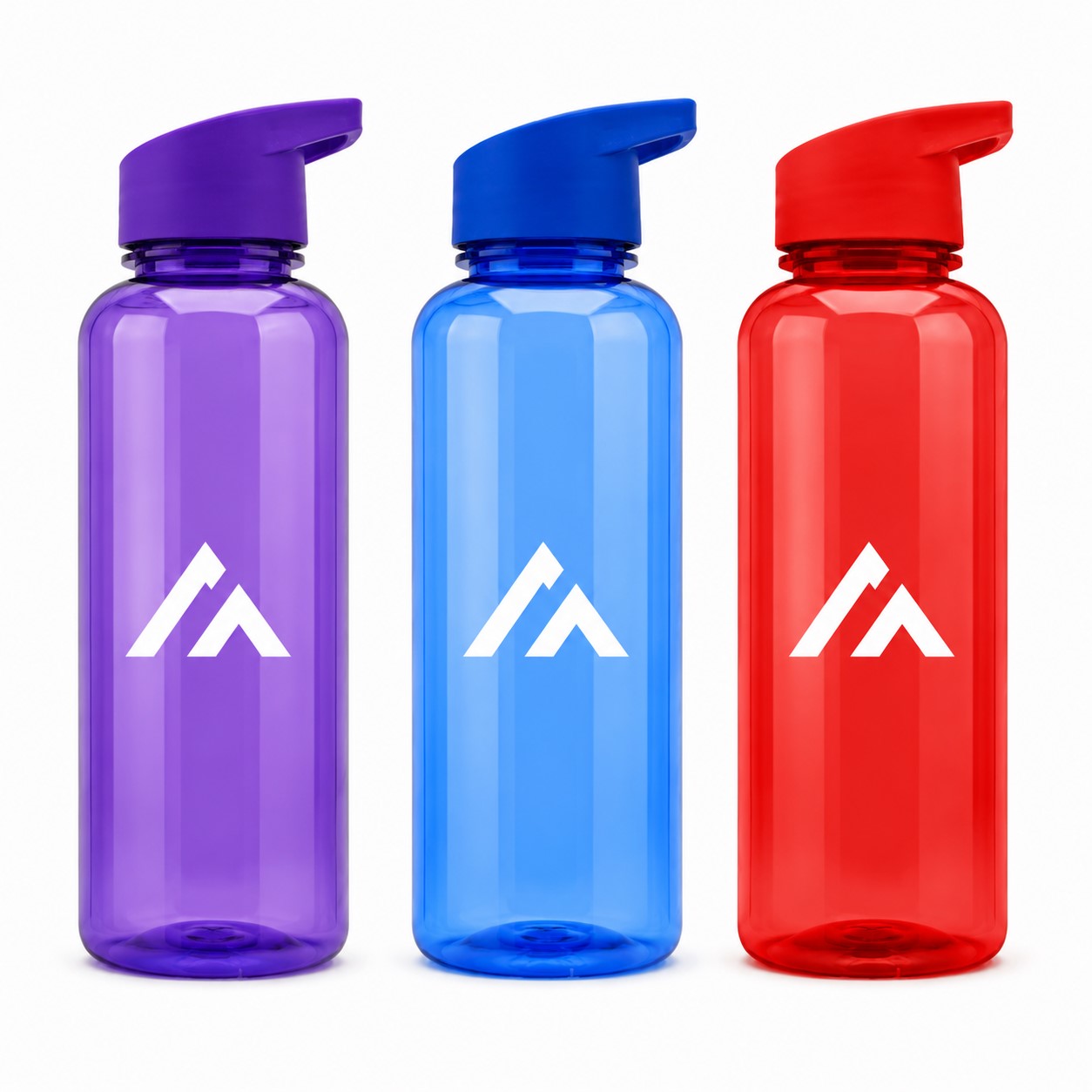 Transparent 24 Oz PS Flip Straw Bottle