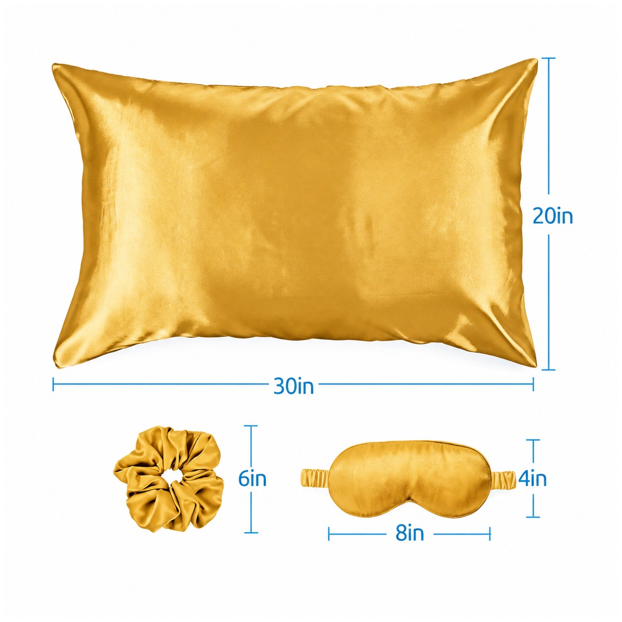 Satin Sleep Set With Pillowcase — Gold