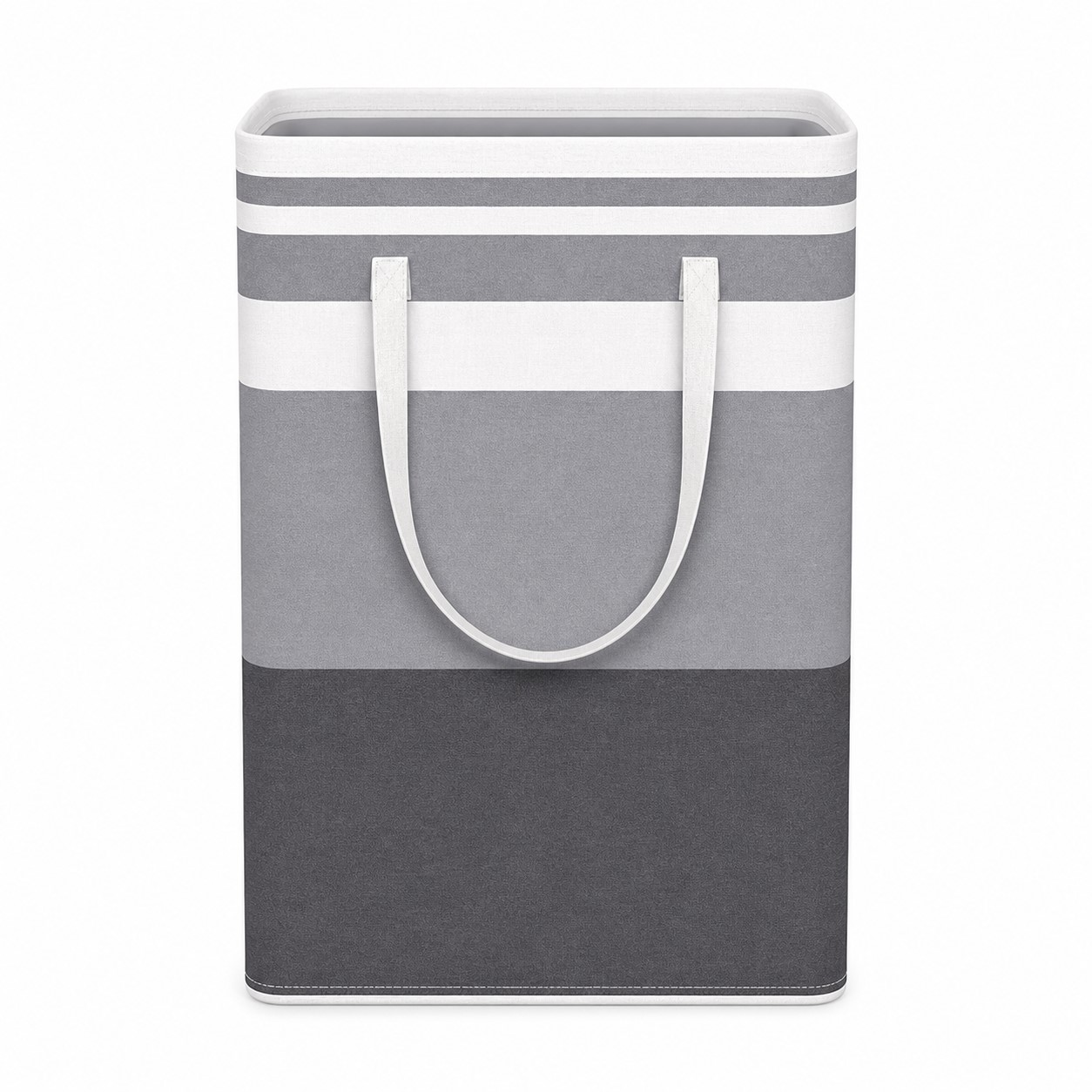 Collapsible Cotton Linen Laundry Basket — view 2