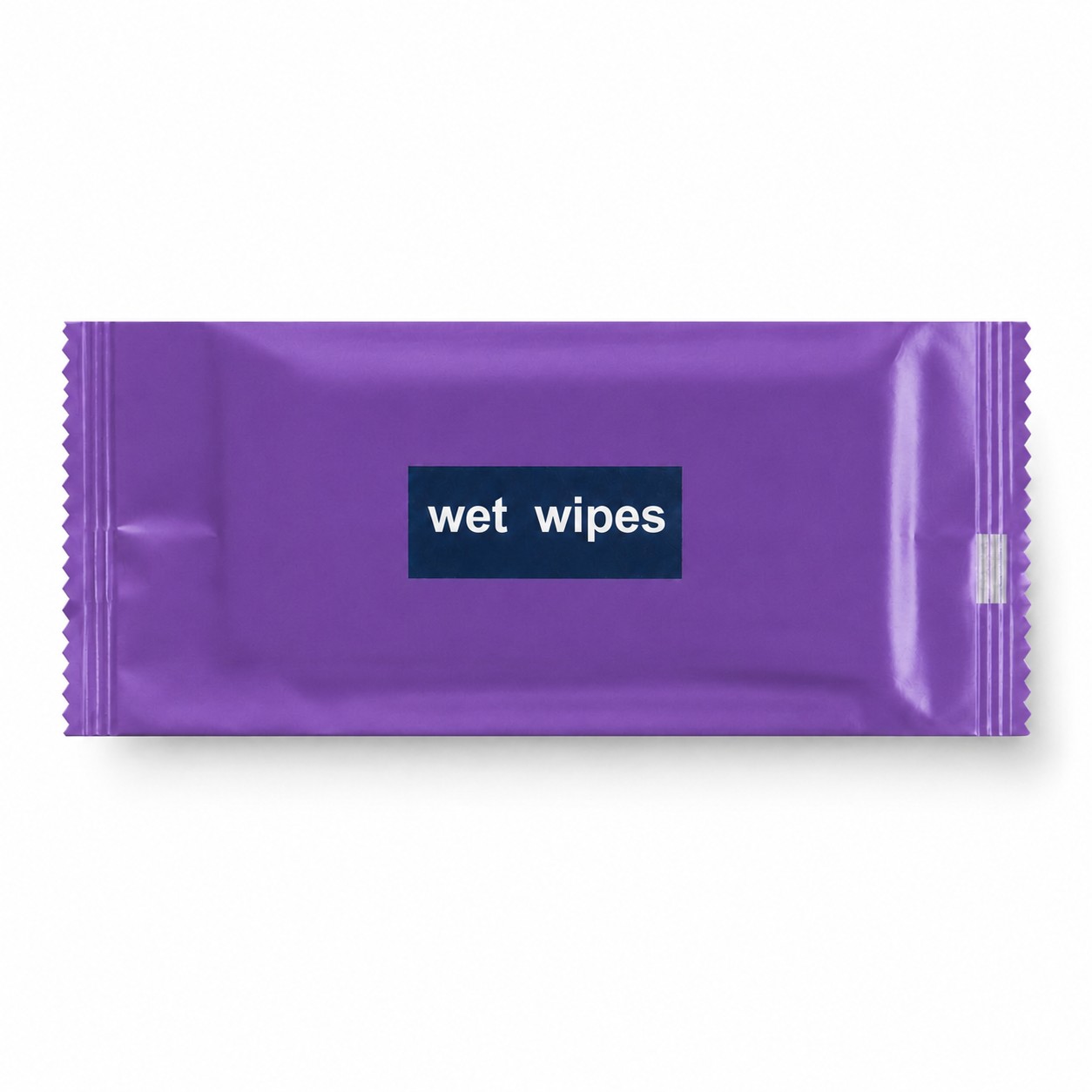 Single Packet Fabric Wet Wipes — Purple