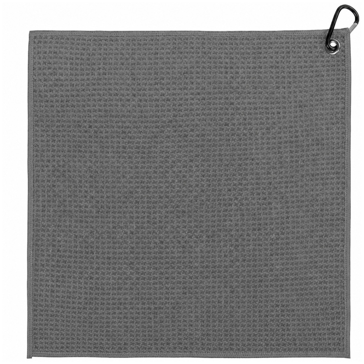 Waffle Polyester Golf Towel — Pewter Gray
