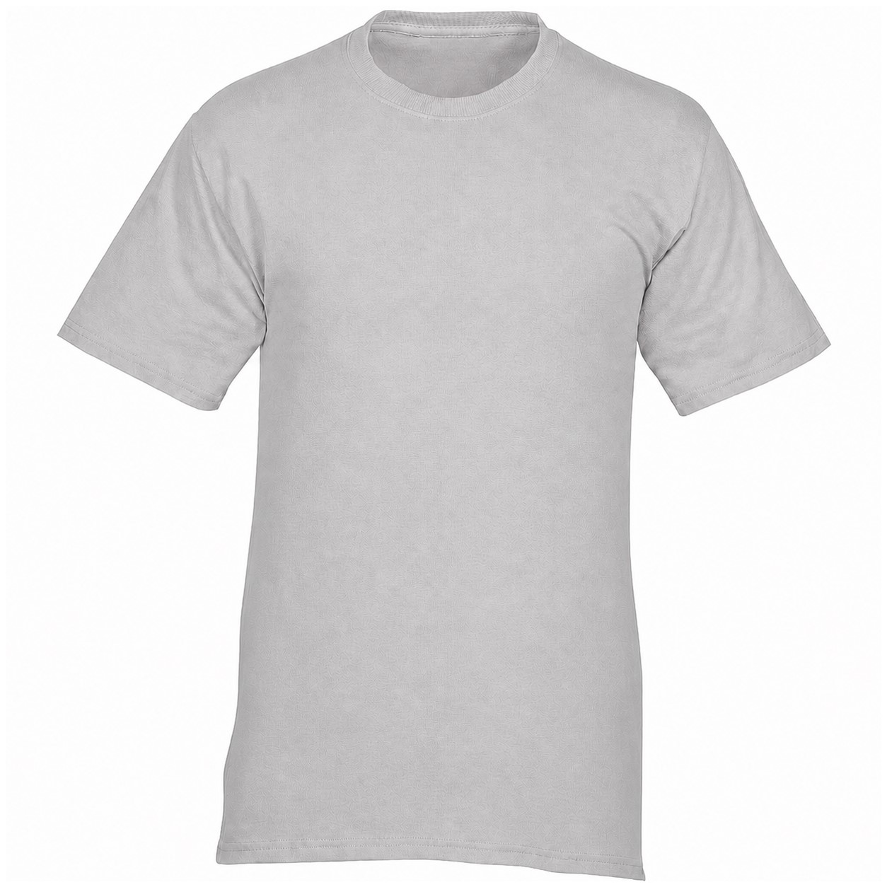 Cotton Short Sleeve Crewneck Shirt — Silver
