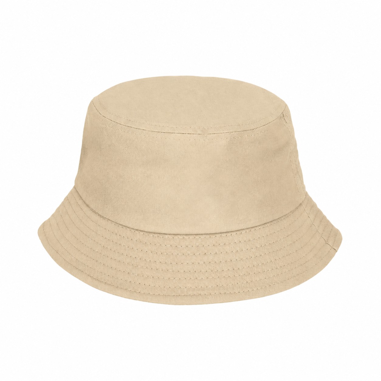 Cotton Twill Bucket Hat — Khaki Beige