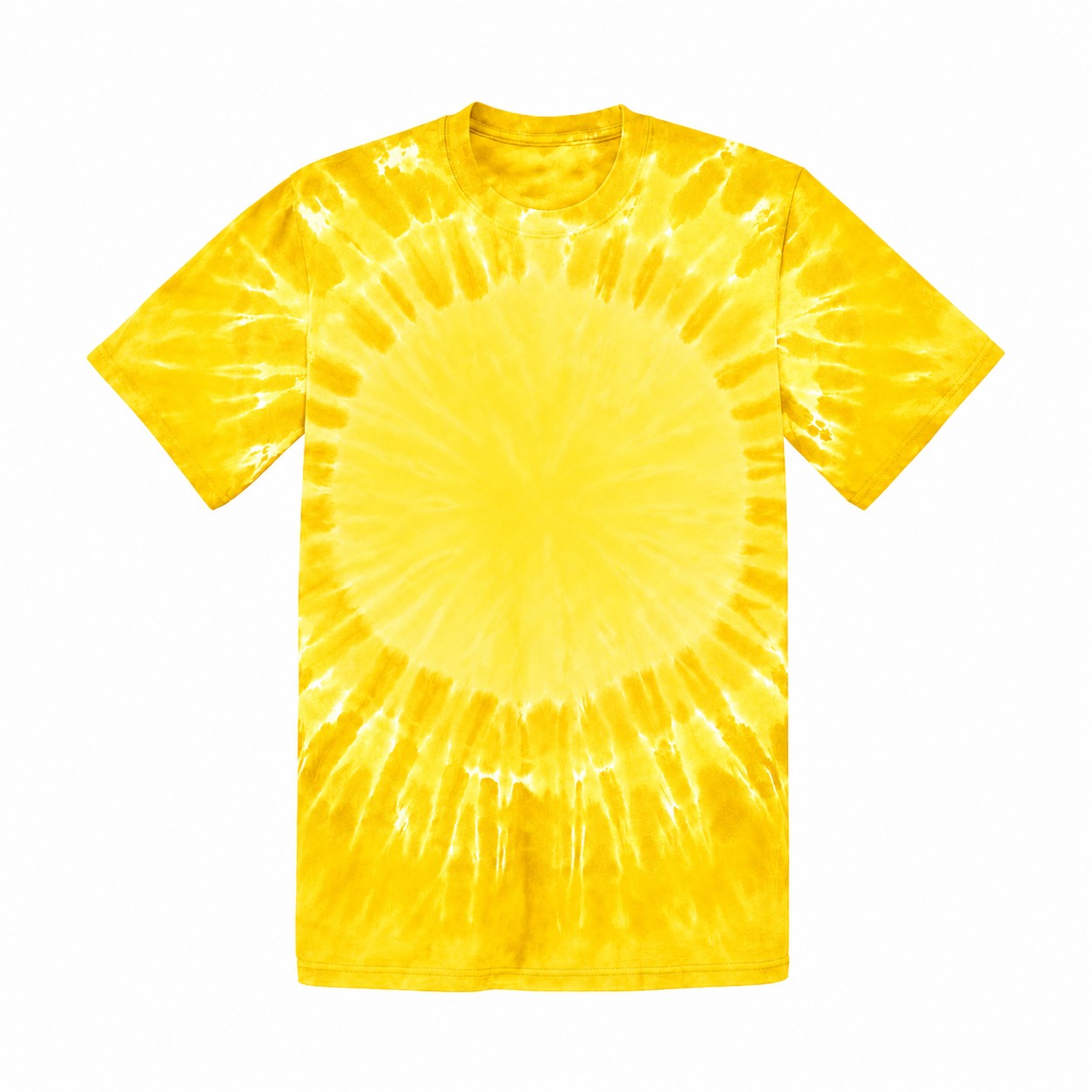 Rainbow Cotton Tie Dye Shirt — Yellow