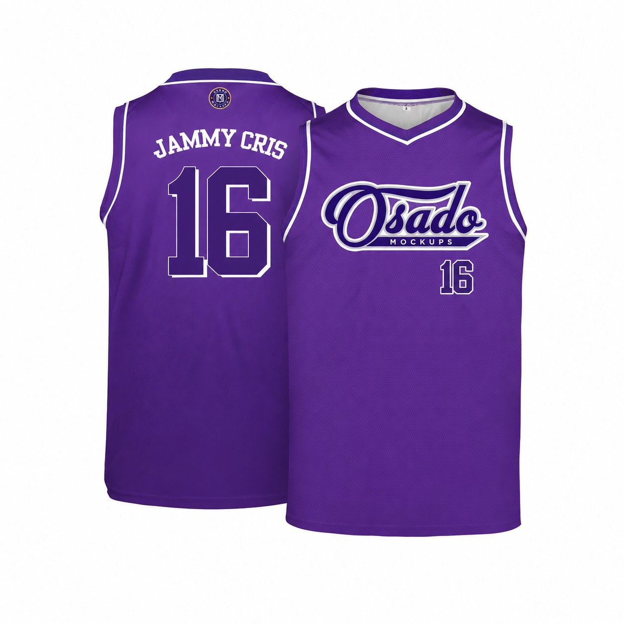 Polyester Basketball Team Jersey — Purple