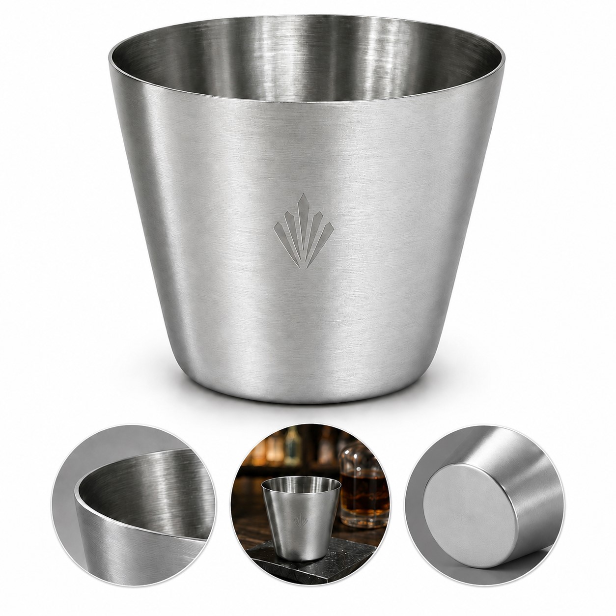 Brushed Stainless Steel Shot Cup