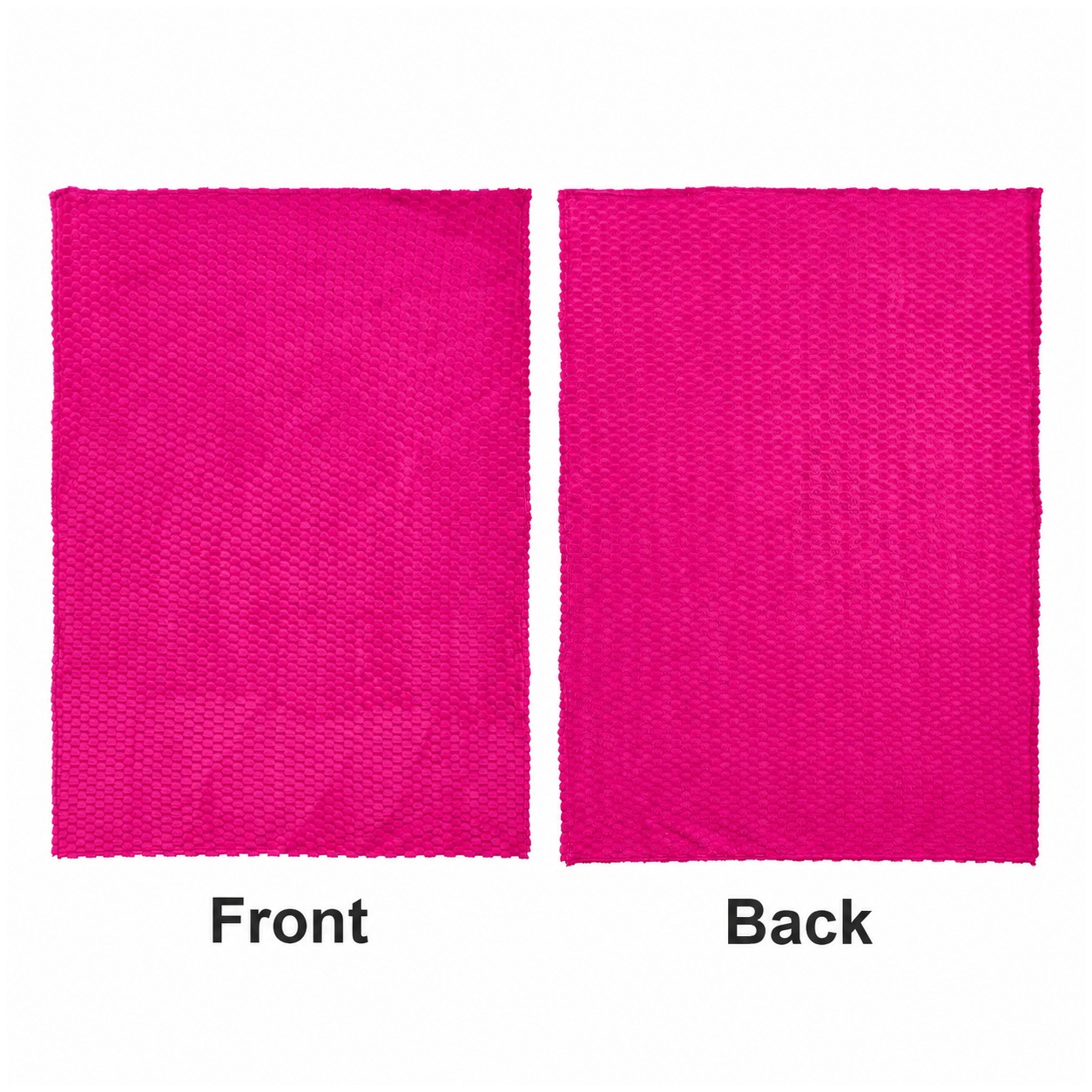 300GSM Grid Flannel Throw Blanket — Fuchsia Pink