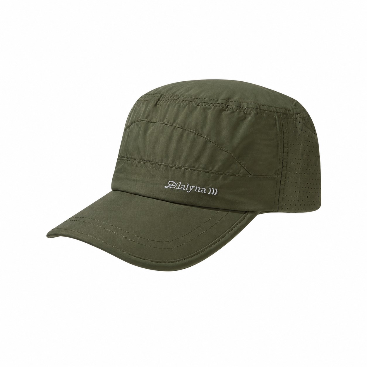 Polyester Perforated Duckbill Cap — Army Green