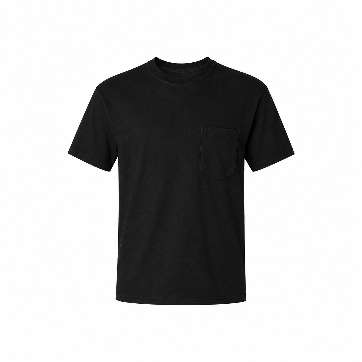 Cotton Pocket Shirt — Black