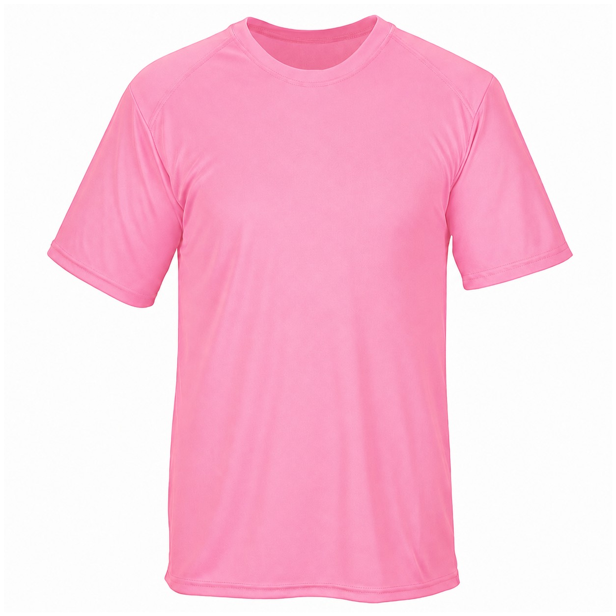 Lightweight Polyester Performance T-Shirt — Pink