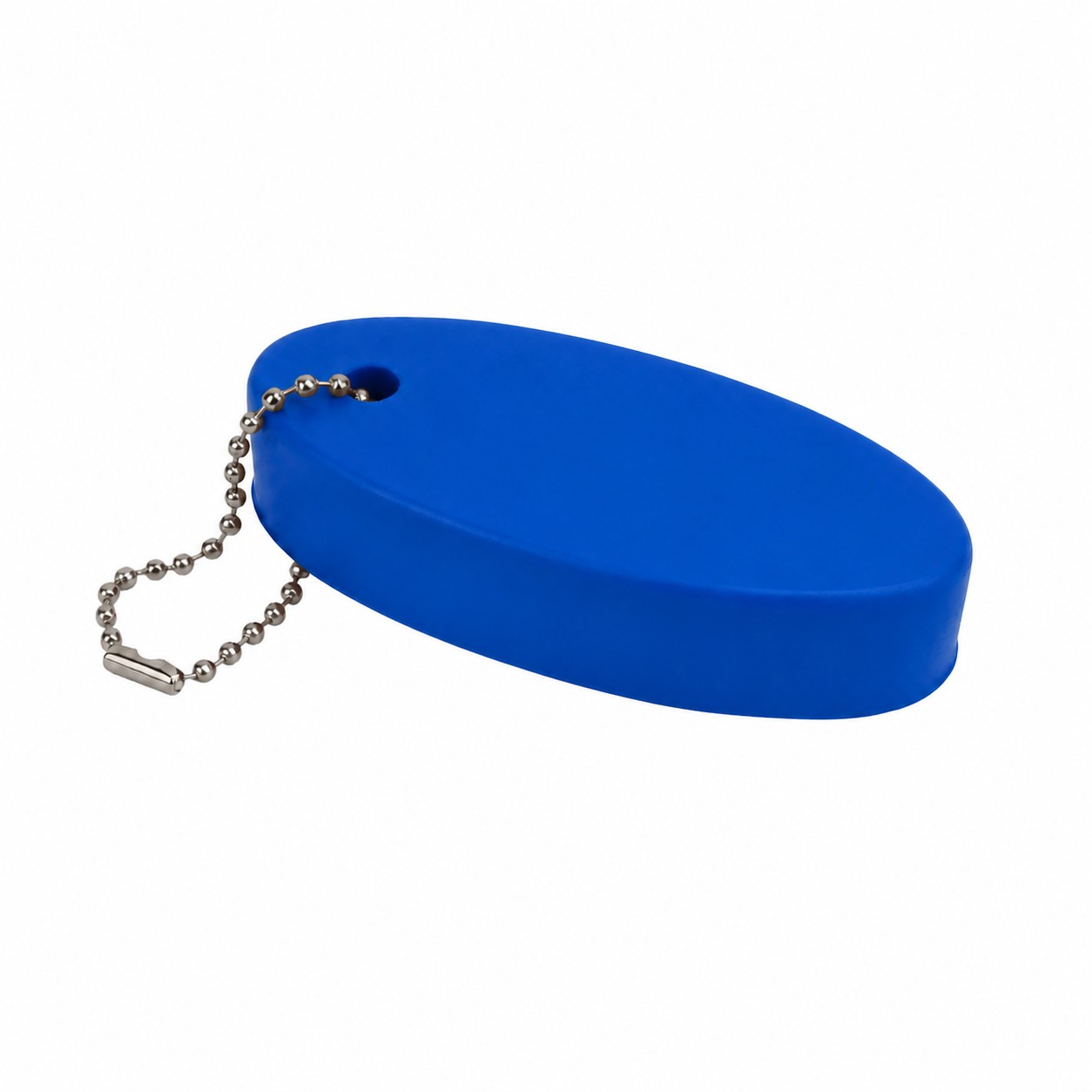 PU Floating Oval Key Tag — Blue