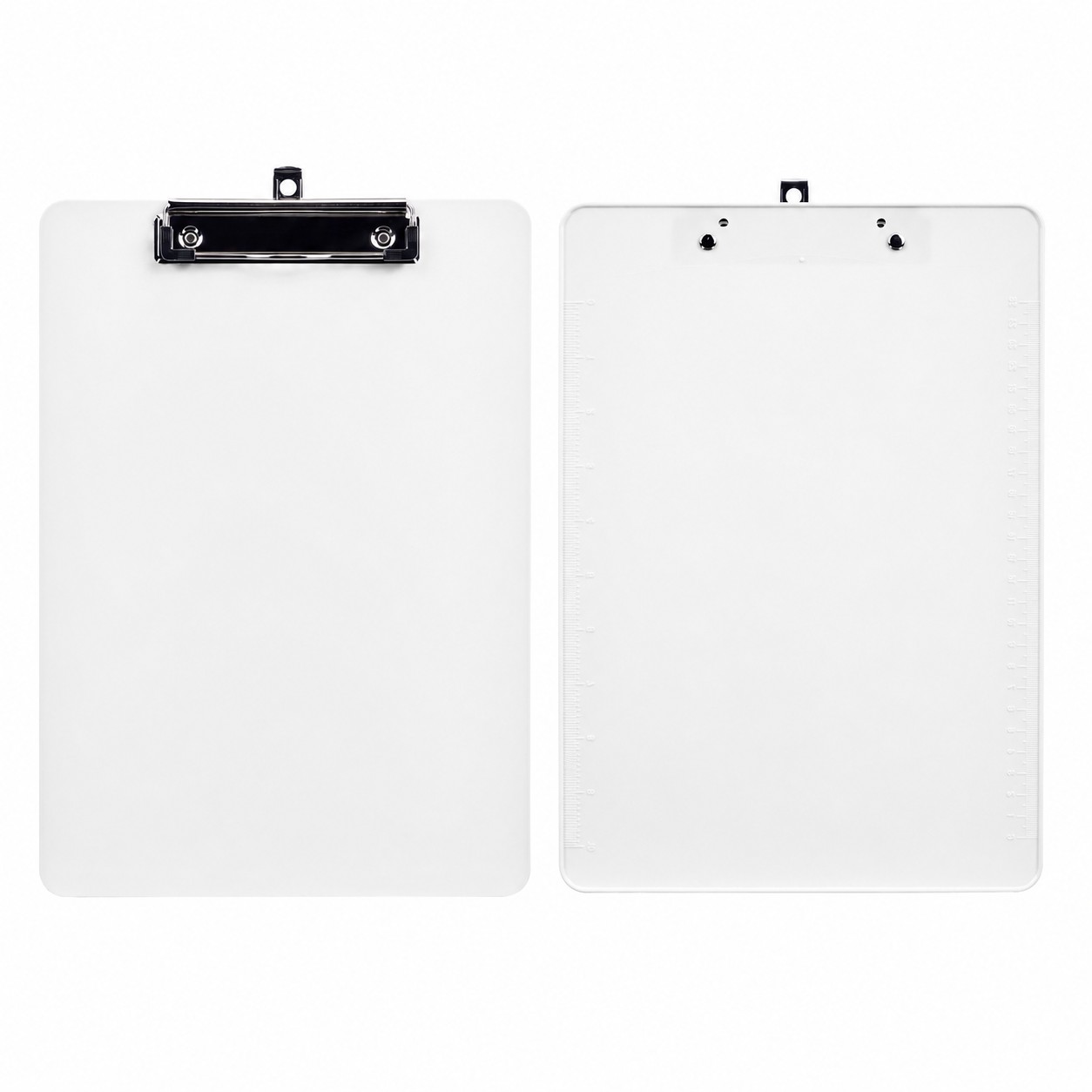 PS Plastic Letter Size Clipboard — White